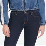 Levi's Women's Denim Coaches Track Jacket Blue Size Large