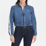 Levi's Women's Denim Coaches Track Jacket Blue Size Large