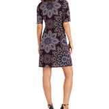 Connected Women's Mini Wrap Sheath Dress Blue Size 14P