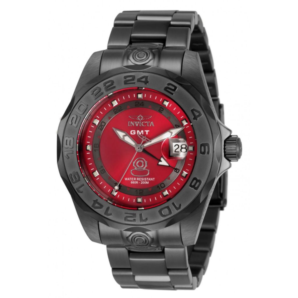 Invicta 44mm Grand Diver Swiss Quartz Gmt Bracelet Watch