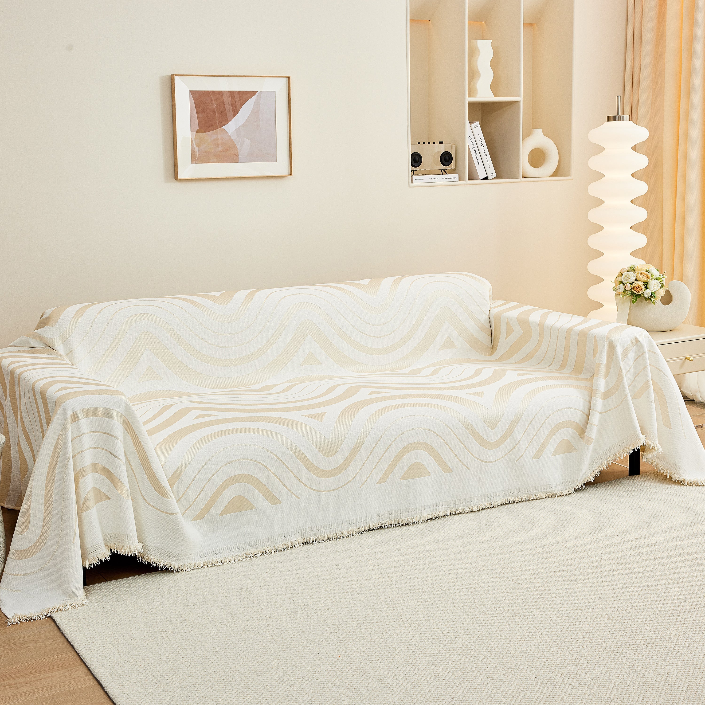 Fashion Chenille Couch Cover Blanket, Couch Non Slip Covers For Sectionals, Pet Friendly Couch Covers
