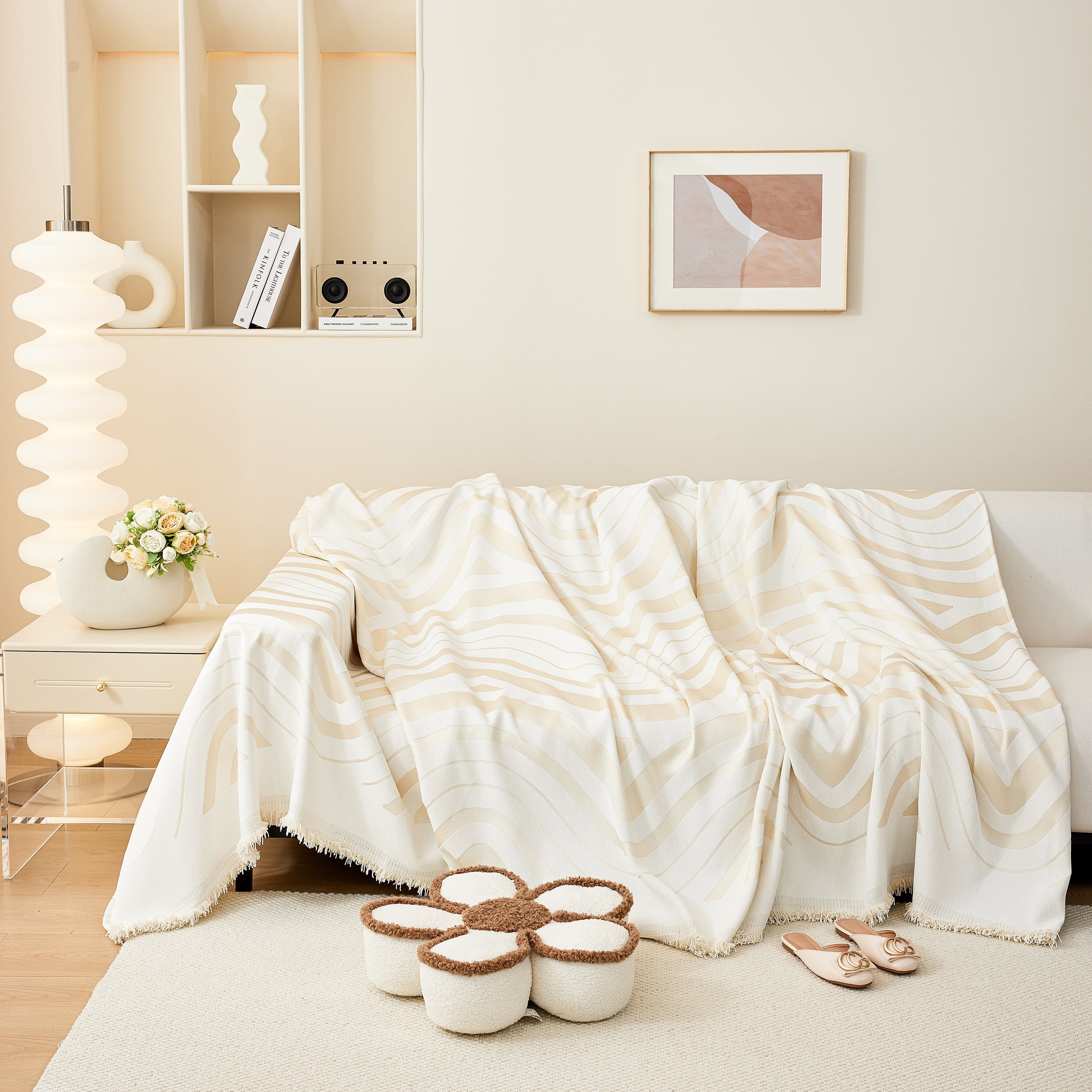 Fashion Chenille Couch Cover Blanket, Couch Non Slip Covers For Sectionals, Pet Friendly Couch Covers