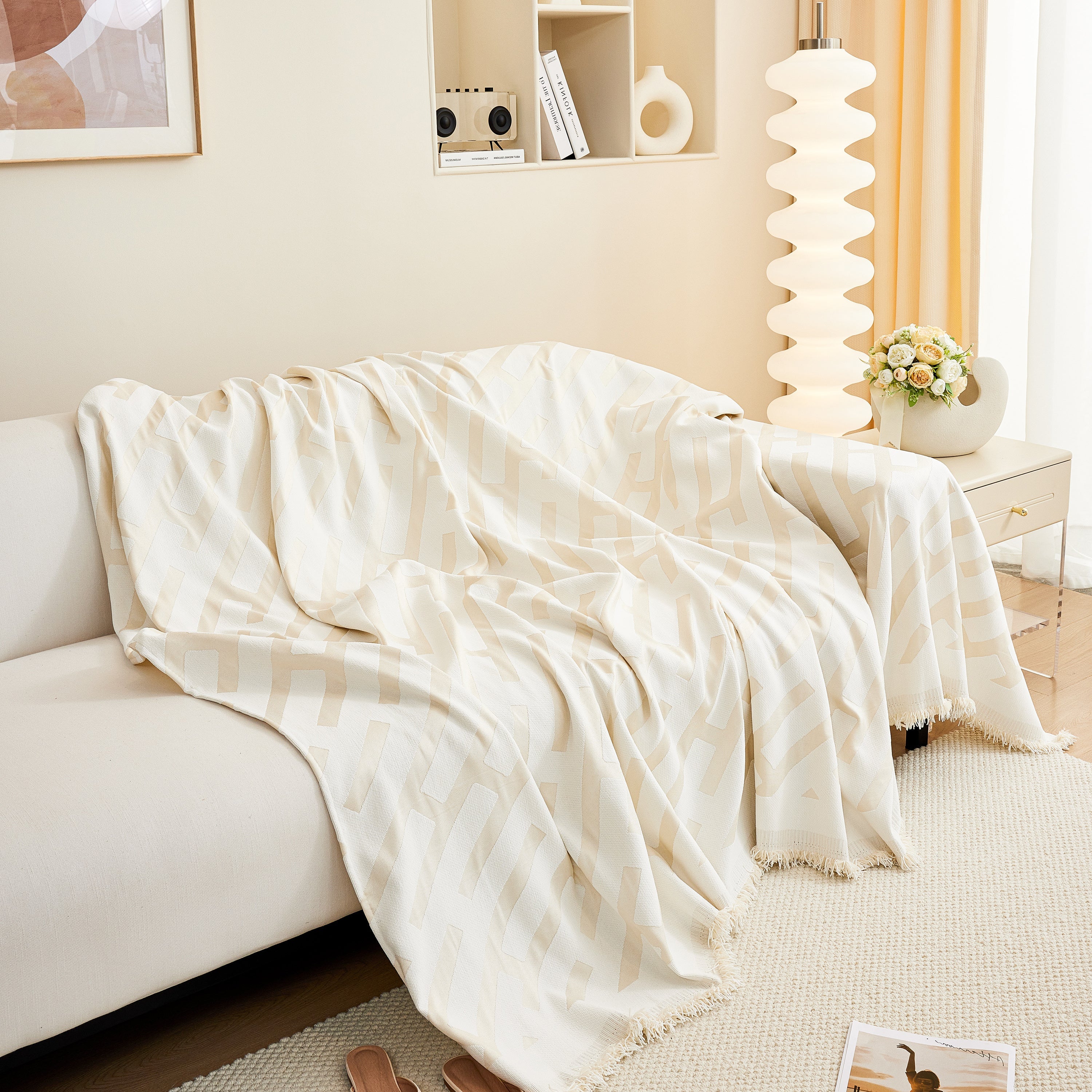 Fashion Chenille Couch Cover Blanket, Couch Non Slip Covers For Sectionals, Pet Friendly Couch Covers