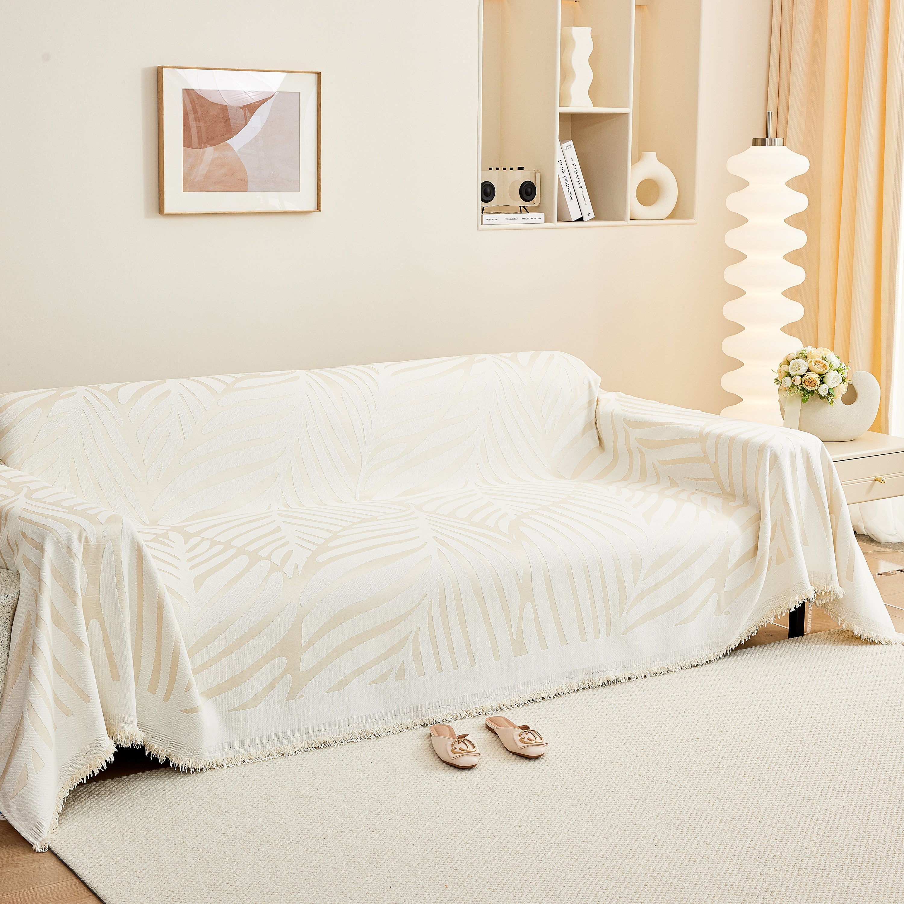 Fashion Chenille Couch Cover Blanket, Couch Non Slip Covers For Sectionals, Pet Friendly Couch Covers