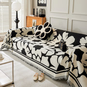 Chenille Floral Soft Thick Reversible Blanket Covers For Couch, Couch Protector Blanket Cover Sofa