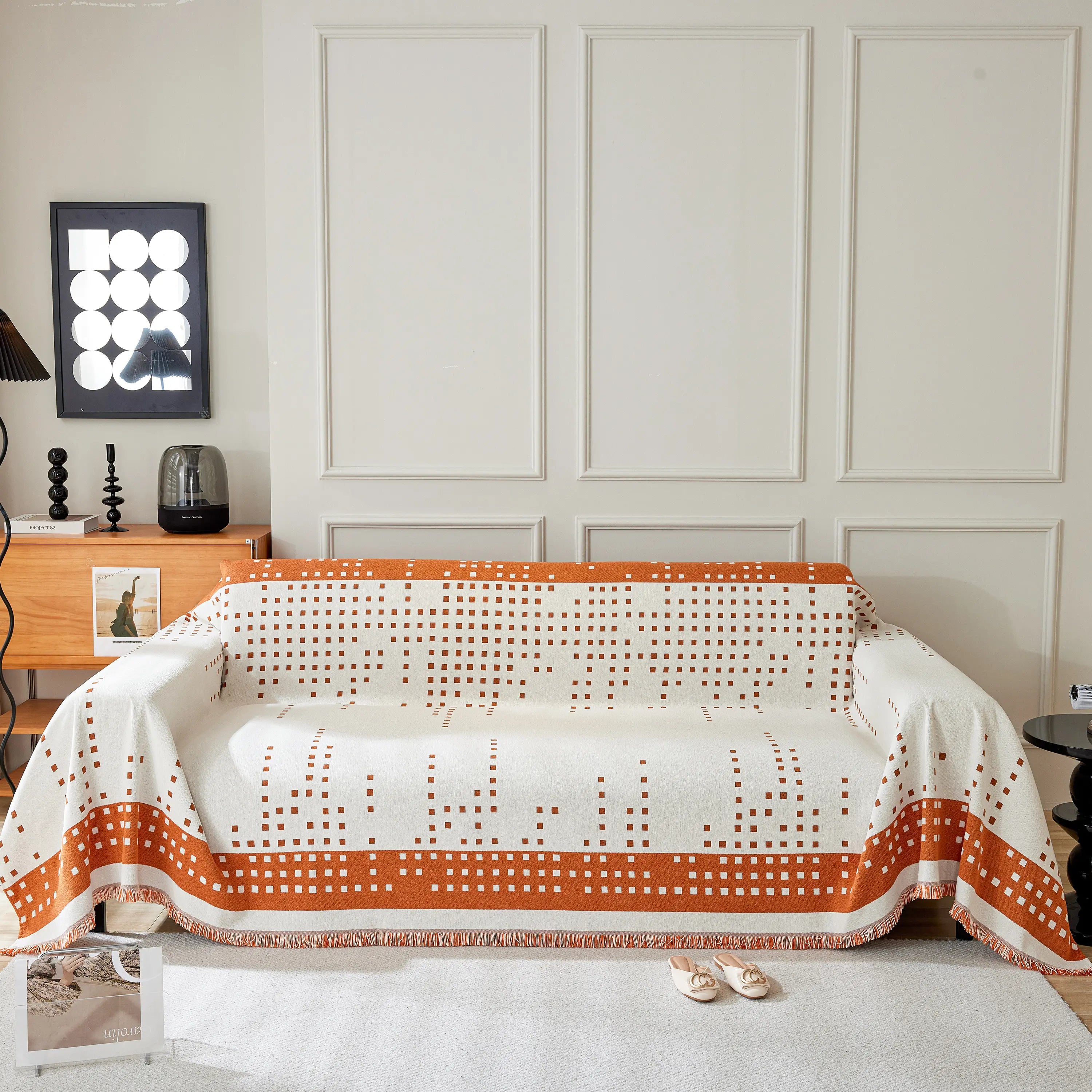 Reversible Chenille Sofa Covers For Pets, Large Throw Blanket For Couch, Blanket On The Sofa