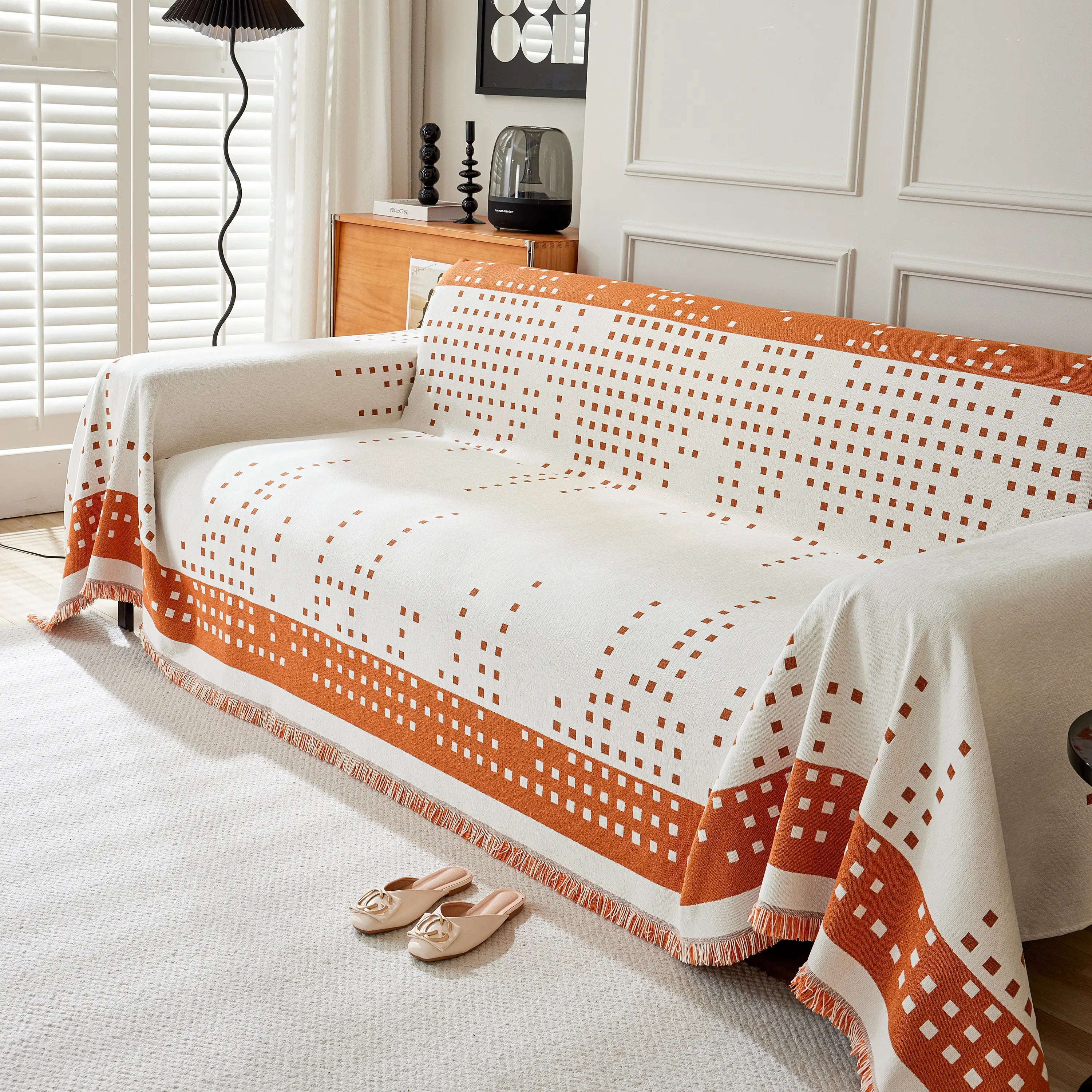 Reversible Chenille Sofa Covers For Pets, Large Throw Blanket For Couch, Blanket On The Sofa