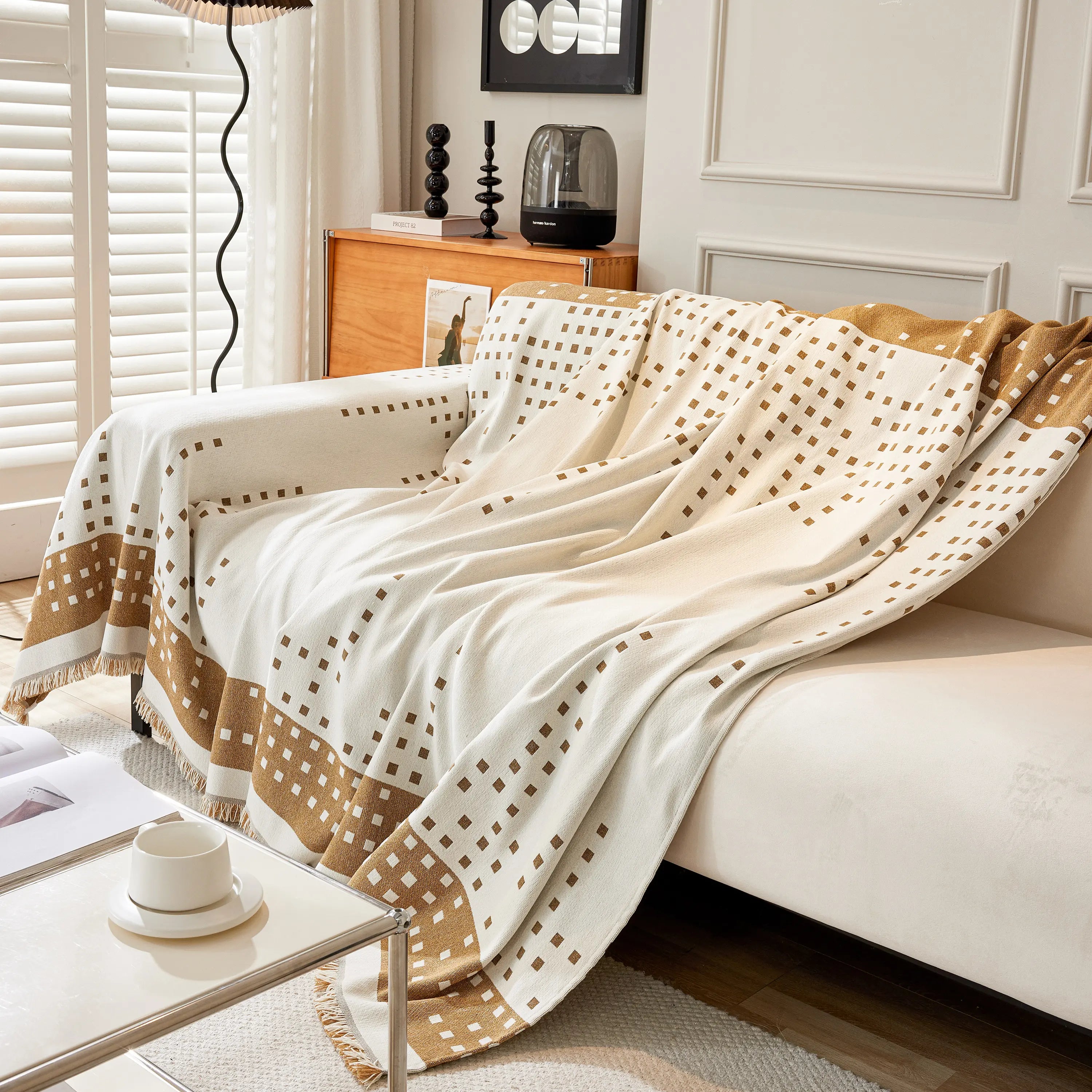 Reversible Chenille Sofa Covers For Pets, Large Throw Blanket For Couch, Blanket On The Sofa