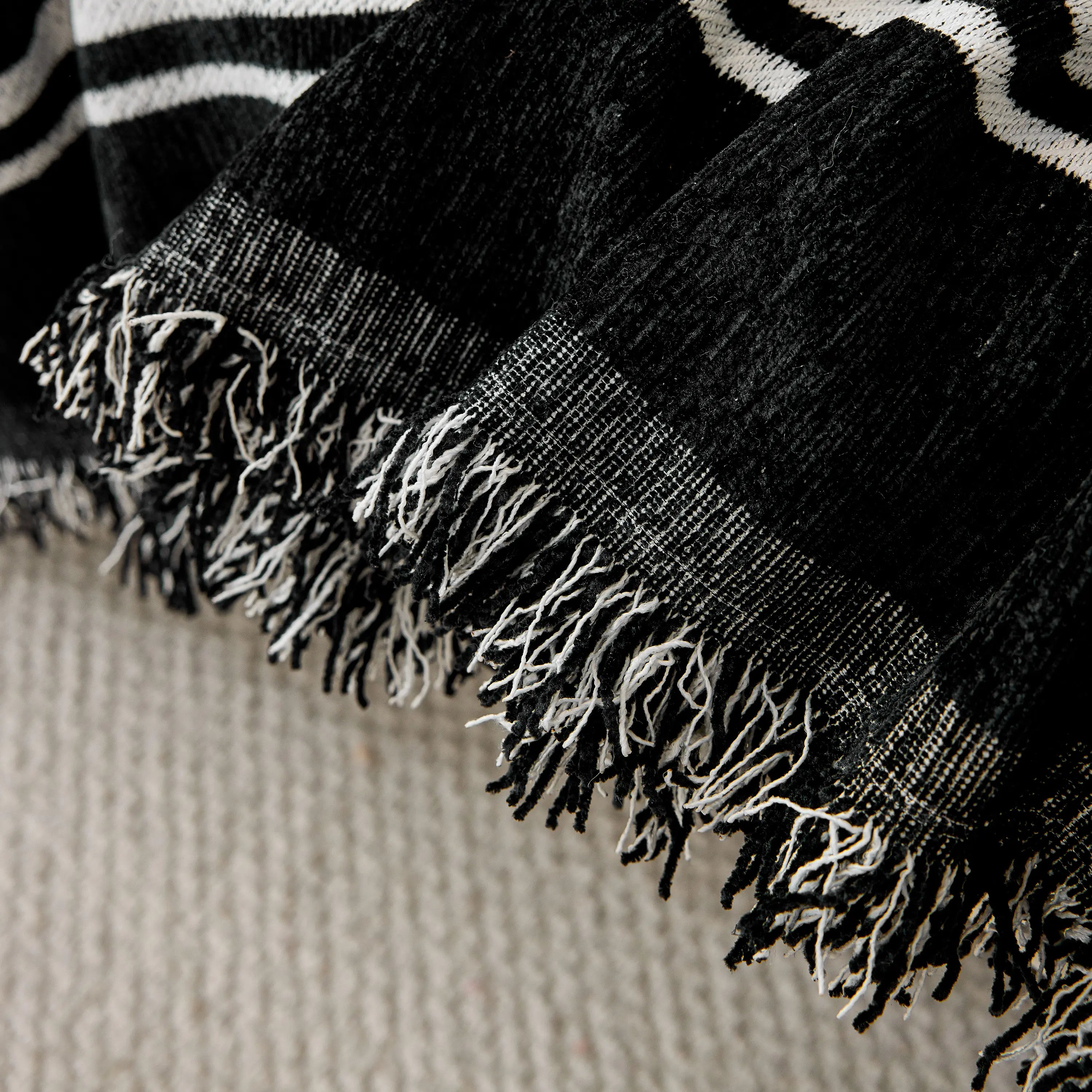 Chenille Abstract Soft Thick Reversible Oversized Couch Cover Blanket, Blanket On Sofa And The Couch