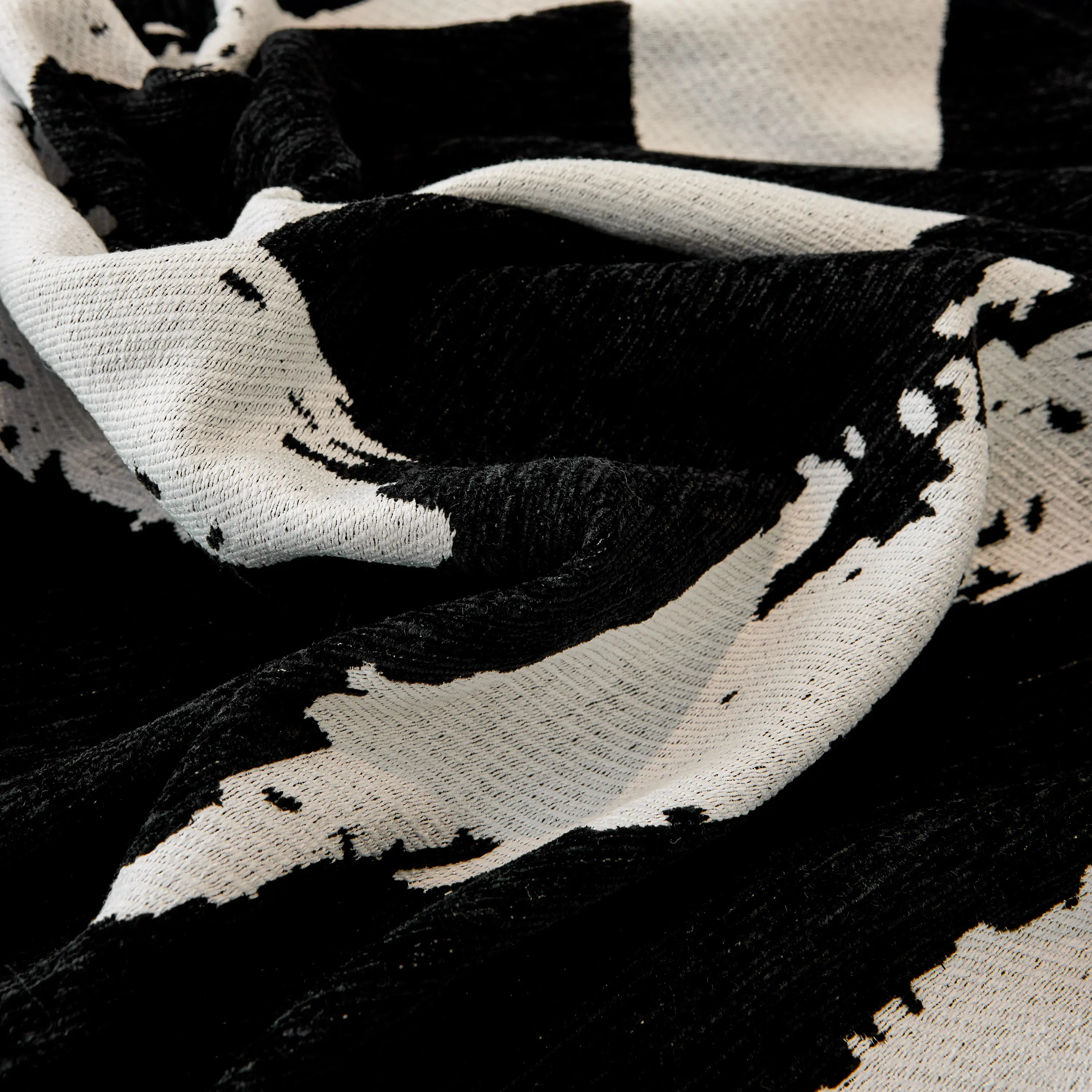 Chenille Abstract Soft Thick Reversible Oversized Couch Cover Blanket, Blanket On Sofa And The Couch