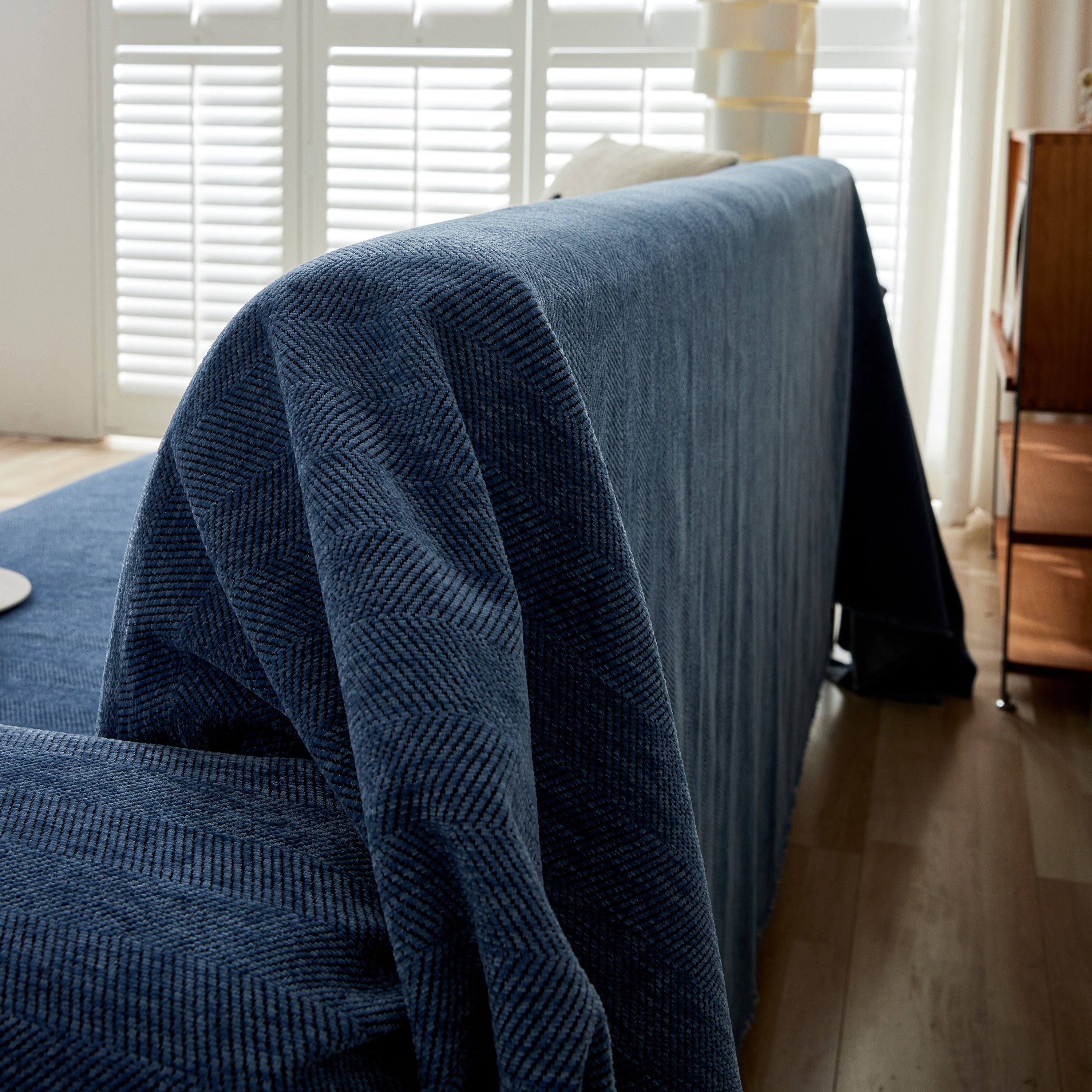 Herringbone Oversized Chenille Couch Throw Cover Sofa Slipcovers Couch Covers For Sectional Couches