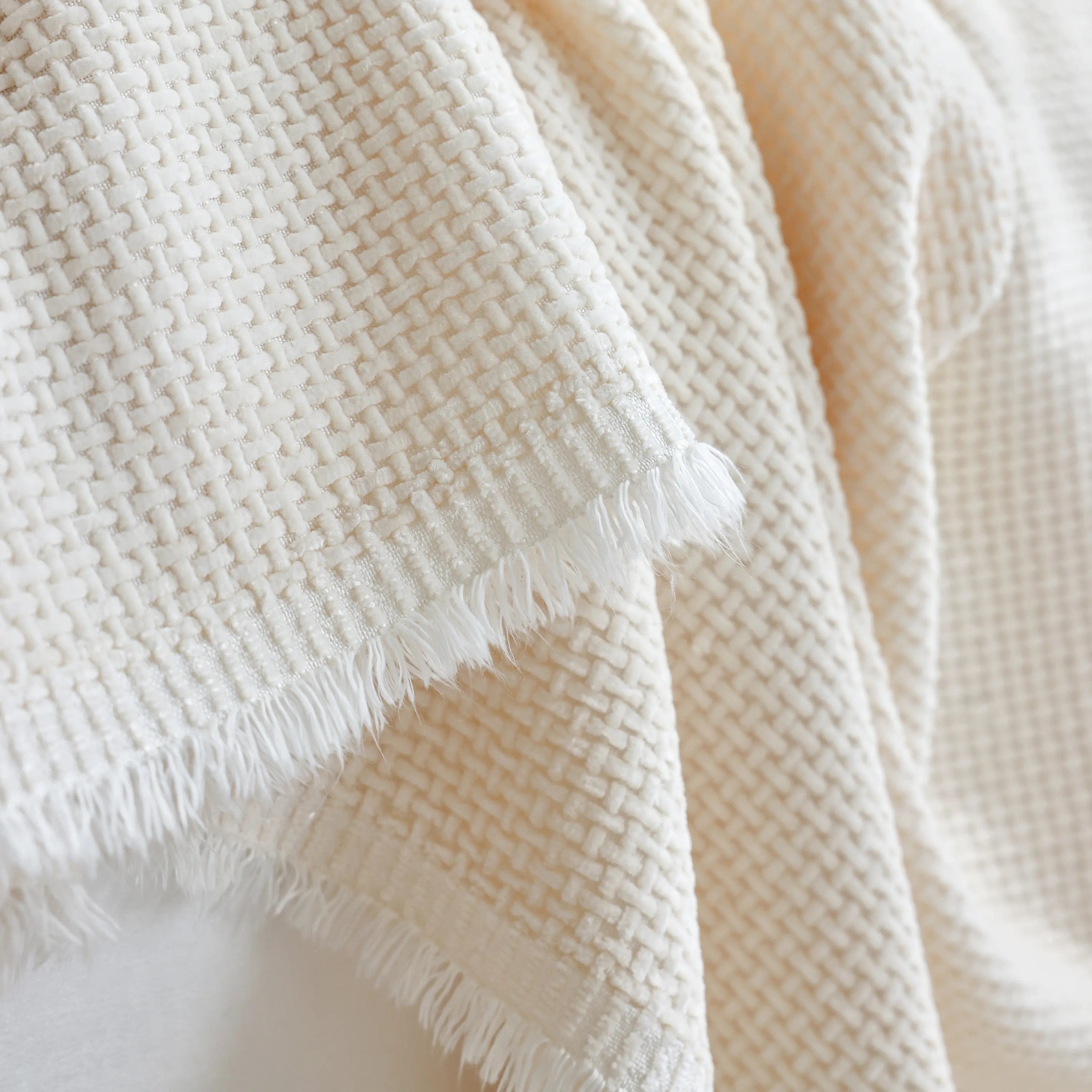 Chenille Thickened Solid Couch Blanket Throws, Reversible Couch Covers For Sectional Couches