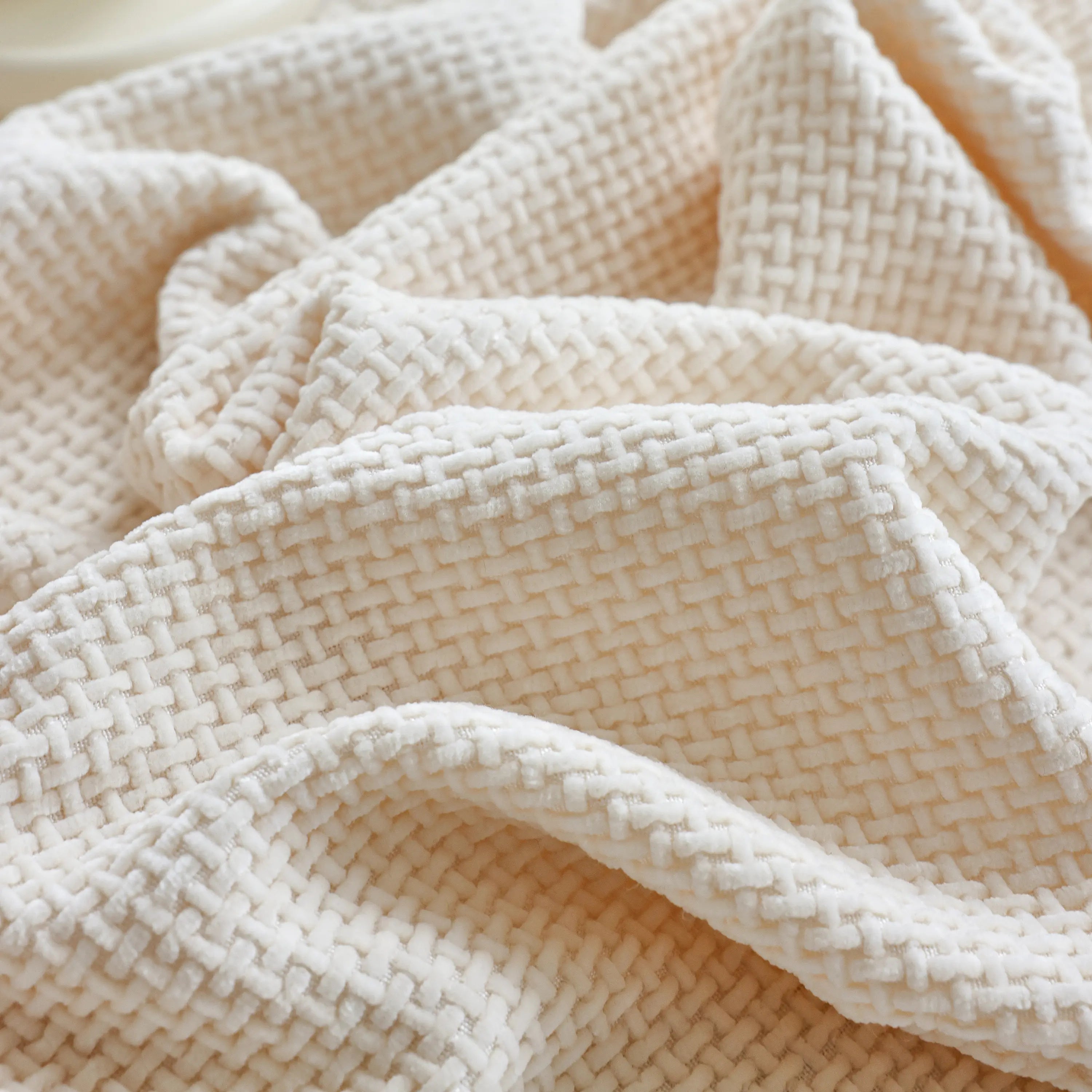 Chenille Thickened Solid Couch Blanket Throws, Reversible Couch Covers For Sectional Couches