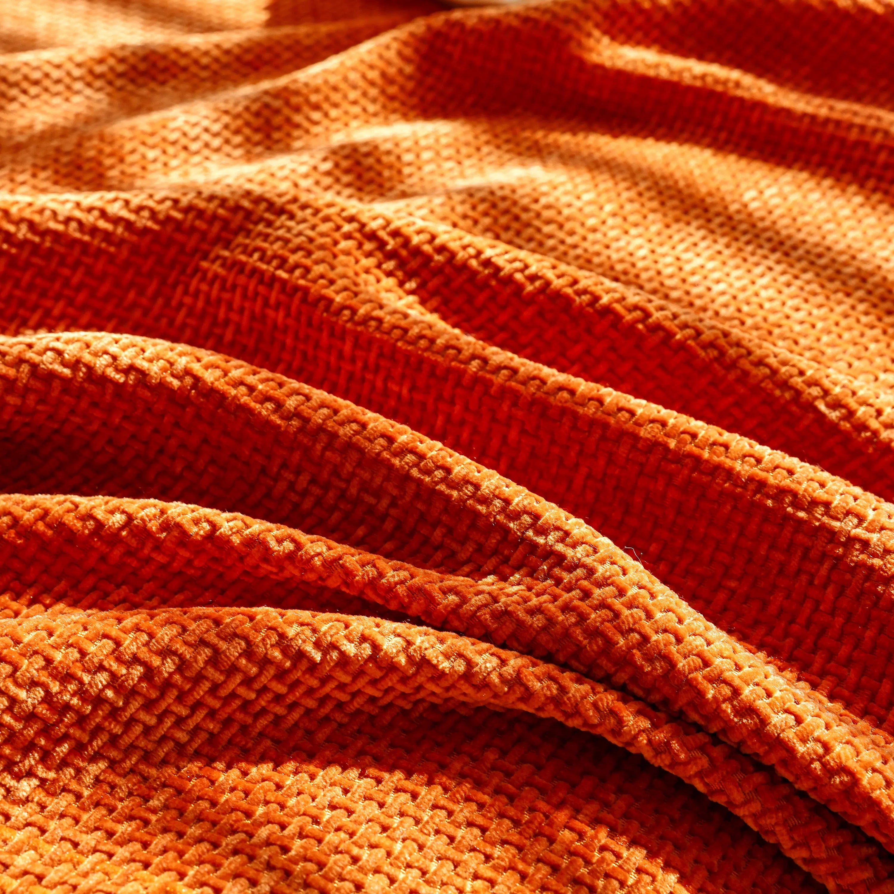 Chenille Thickened Solid Couch Blanket Throws, Reversible Couch Covers For Sectional Couches