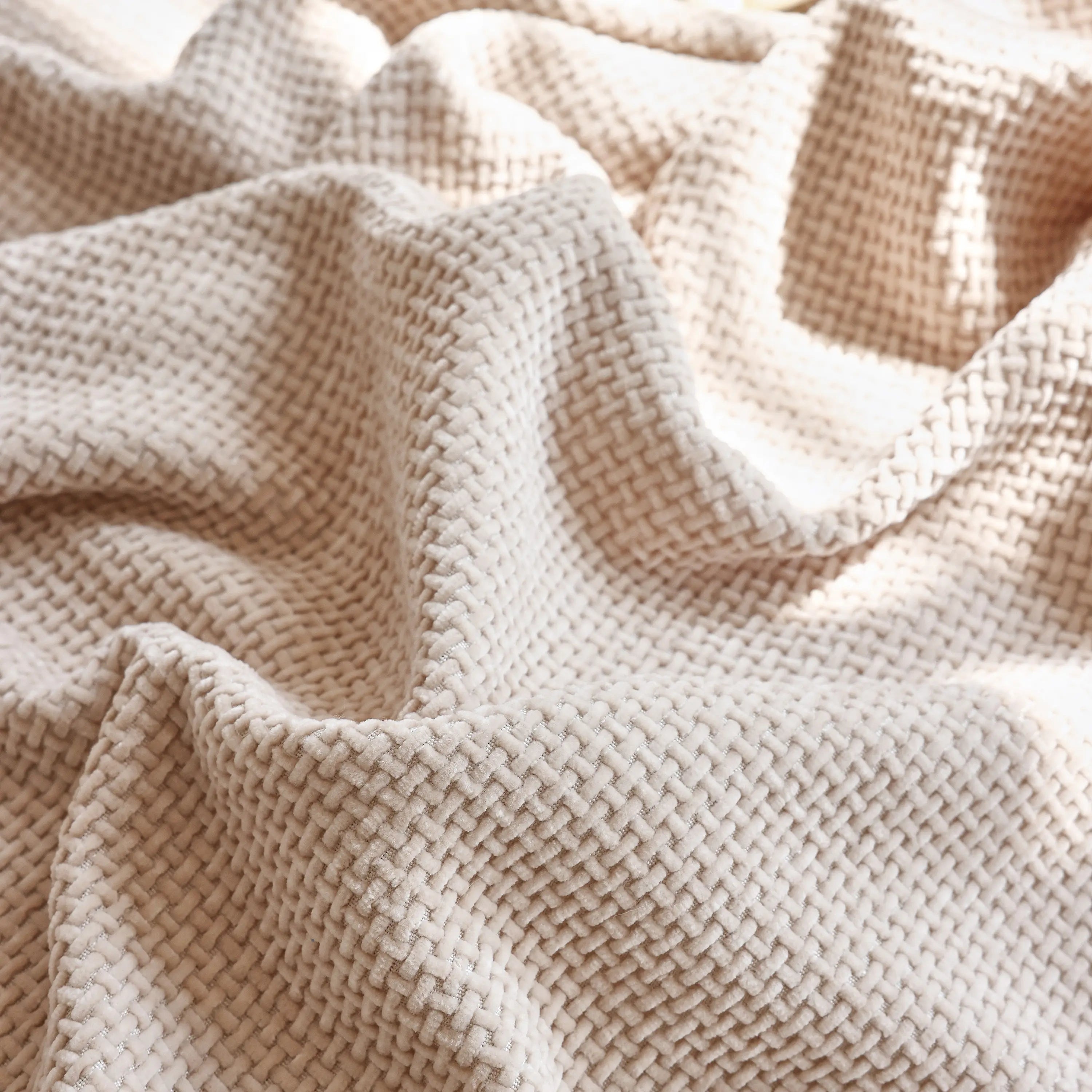 Chenille Thickened Solid Couch Blanket Throws, Reversible Couch Covers For Sectional Couches
