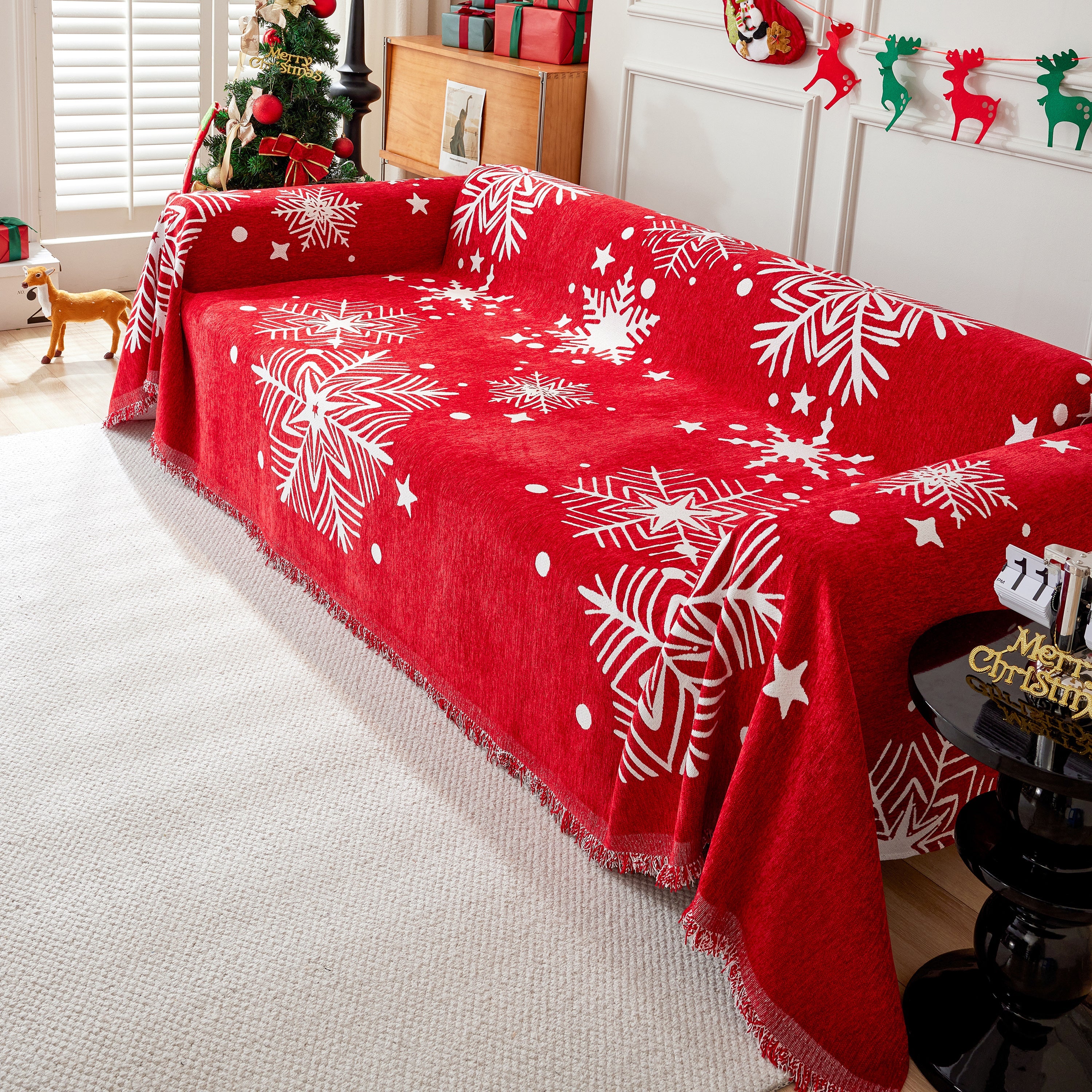 Cozy Chenille Couch Cover Blanket, Non Slip Sofa Cover, Furniture Covers For Pets