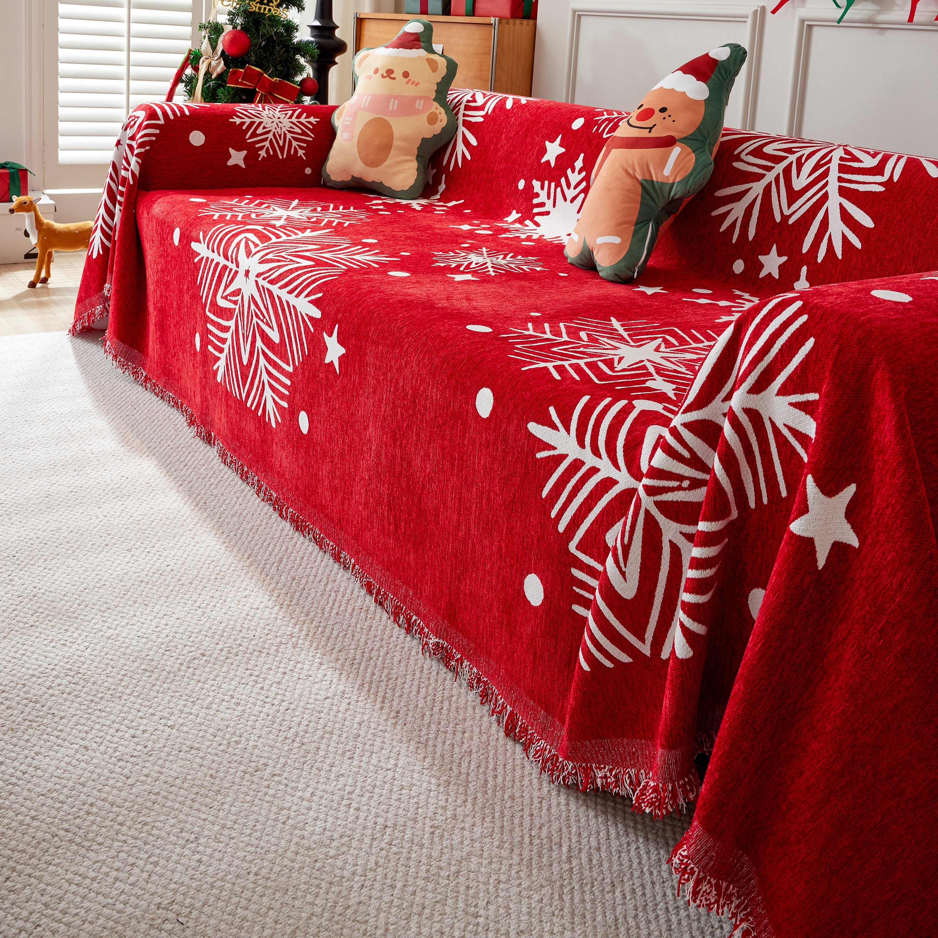 Cozy Chenille Couch Cover Blanket, Non Slip Sofa Cover, Furniture Covers For Pets