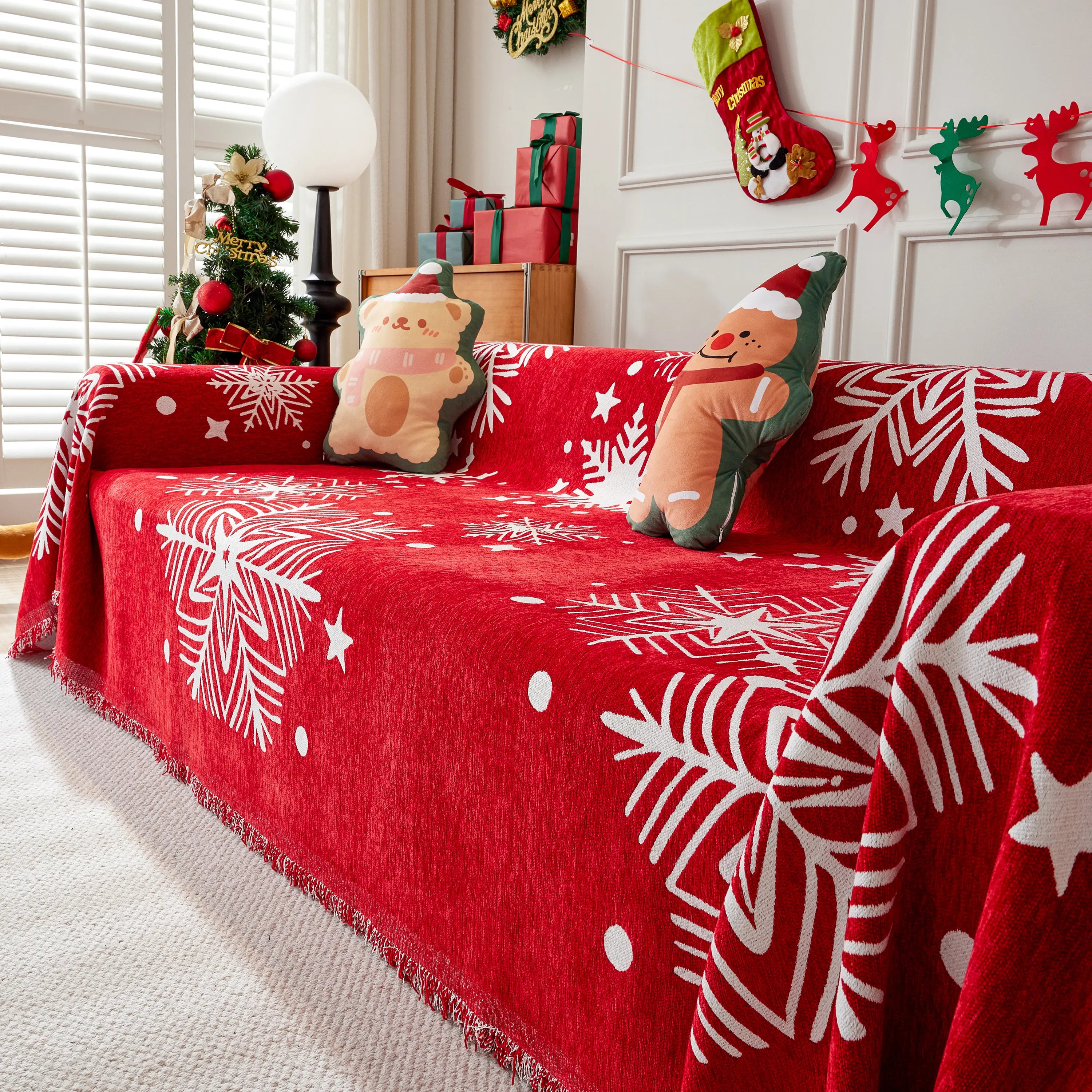 Cozy Chenille Couch Cover Blanket, Non Slip Sofa Cover, Furniture Covers For Pets