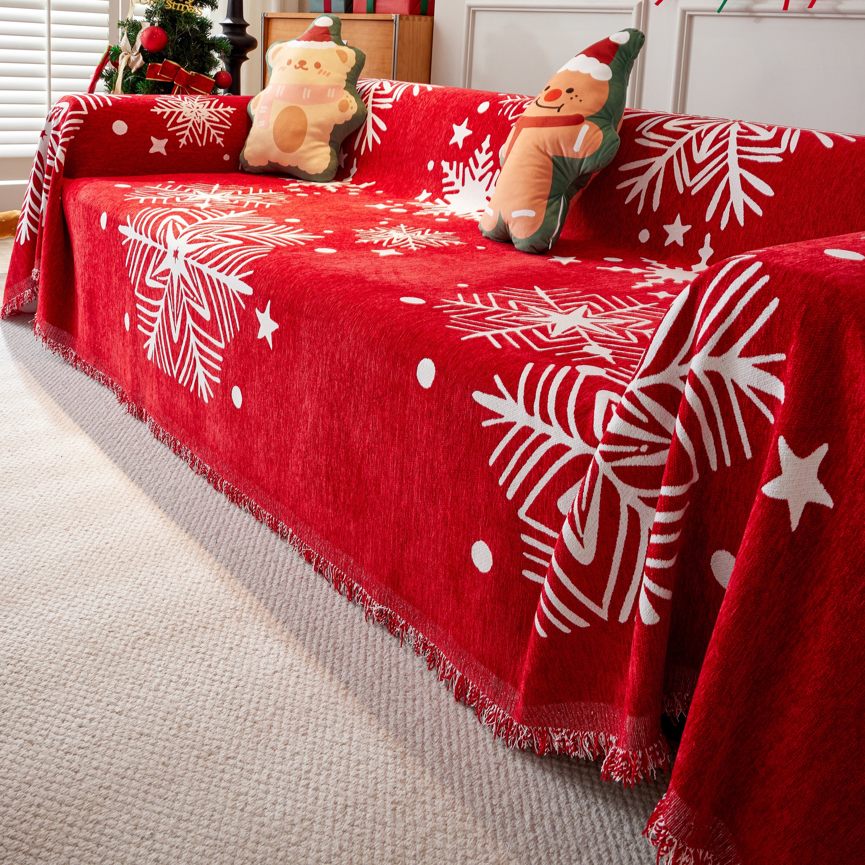 Cozy Chenille Couch Cover Blanket, Non Slip Sofa Cover, Furniture Covers For Pets