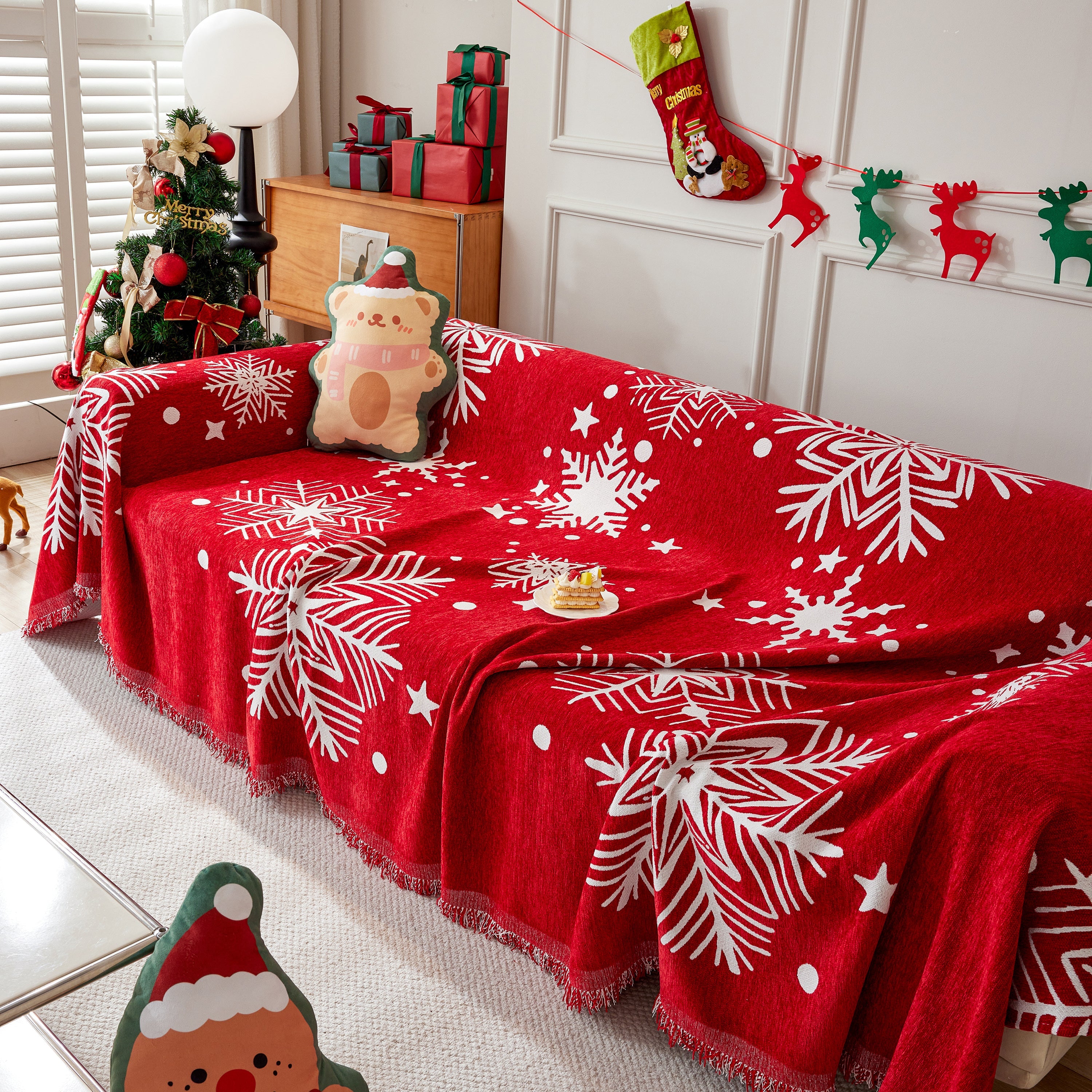Cozy Chenille Couch Cover Blanket, Non Slip Sofa Cover, Furniture Covers For Pets