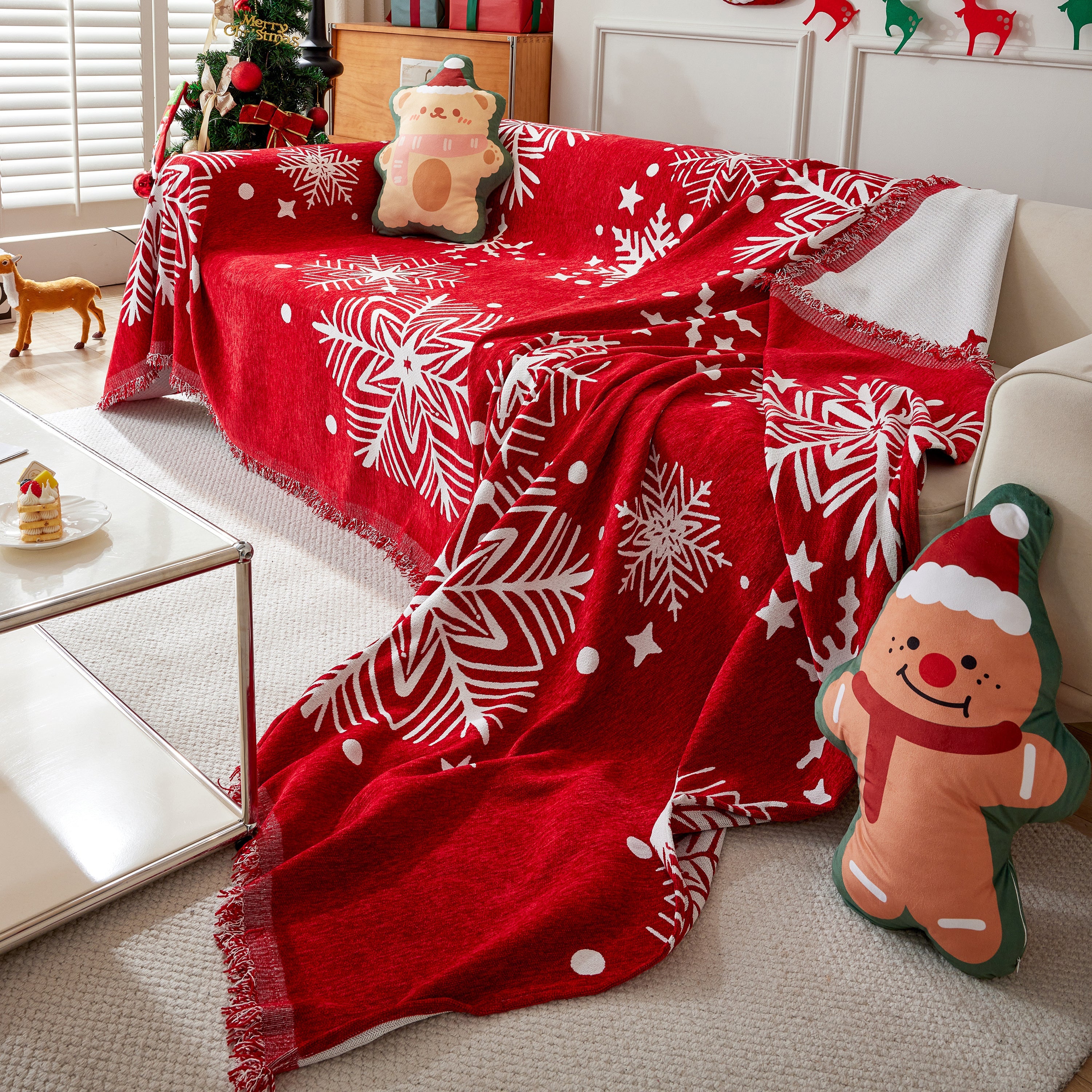 Cozy Chenille Couch Cover Blanket, Non Slip Sofa Cover, Furniture Covers For Pets