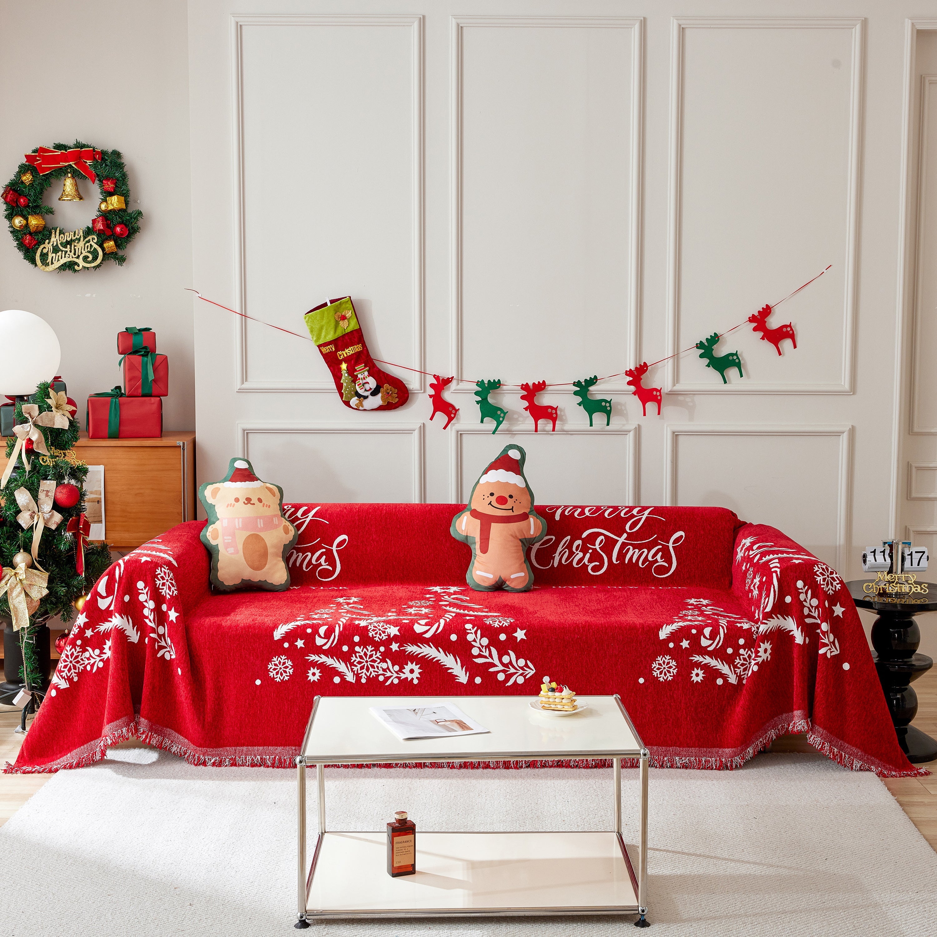 Cozy Chenille Couch Cover Blanket, Non Slip Sofa Cover, Furniture Covers For Pets