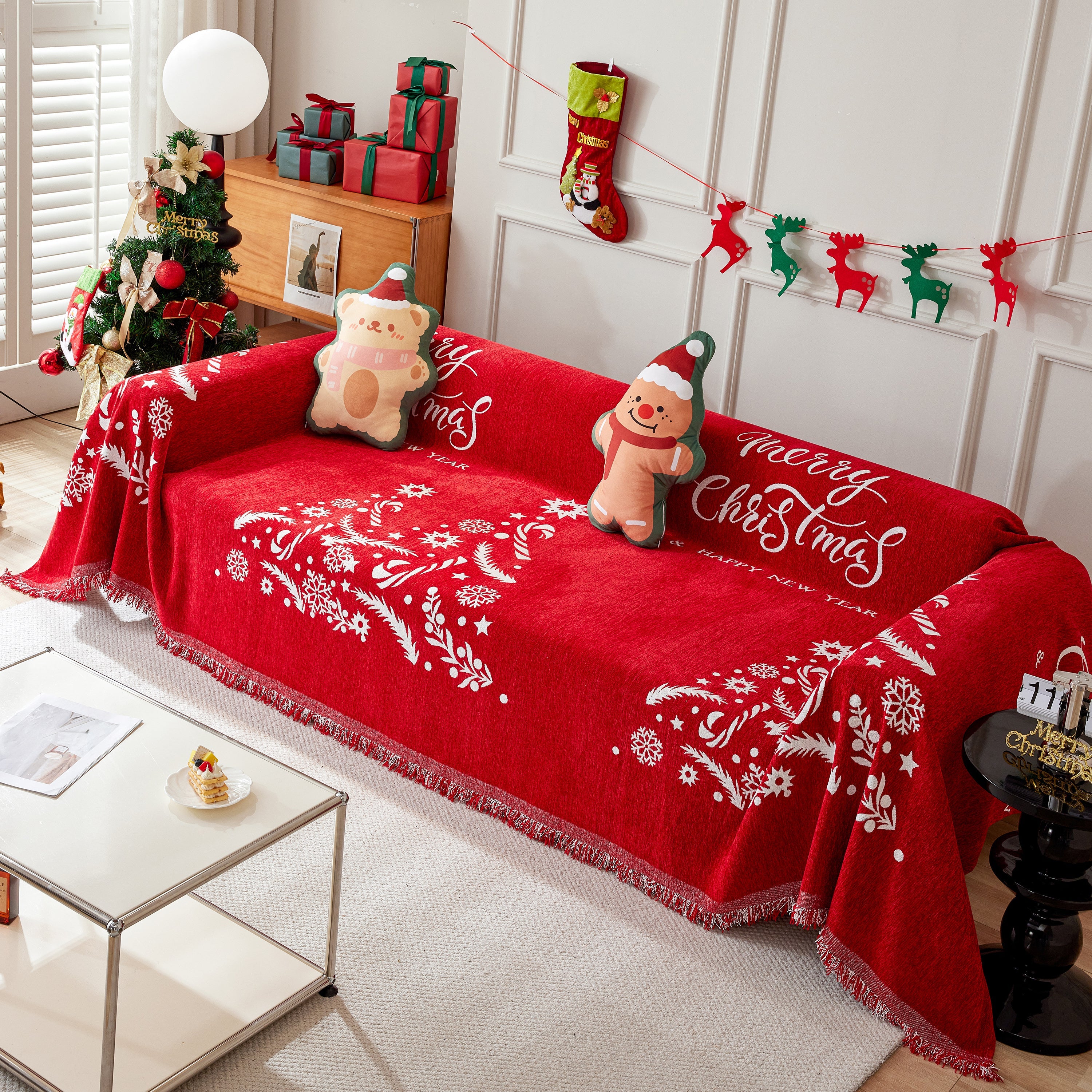 Cozy Chenille Couch Cover Blanket, Non Slip Sofa Cover, Furniture Covers For Pets