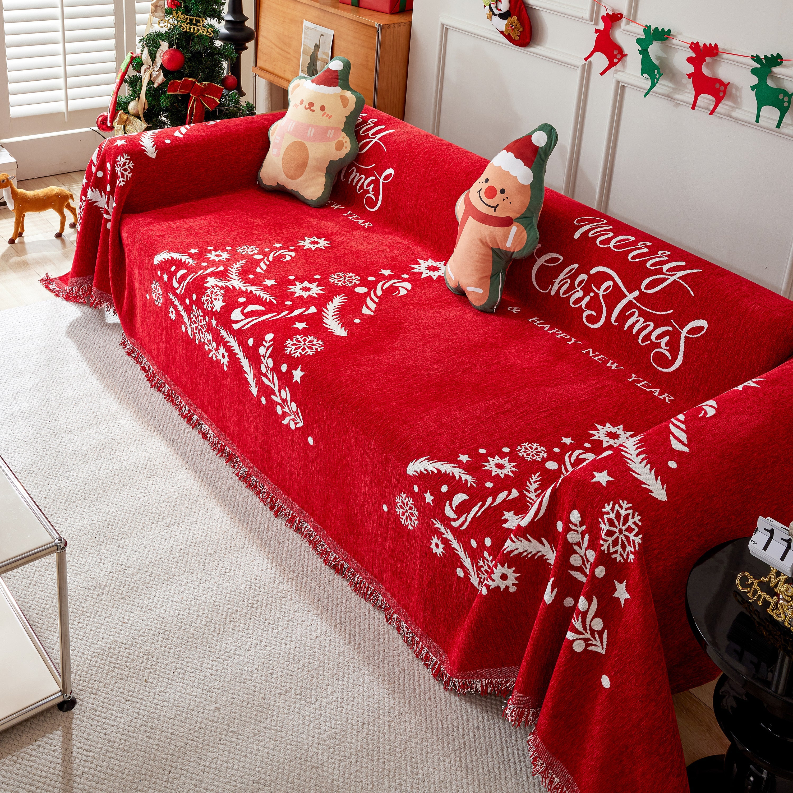 Cozy Chenille Couch Cover Blanket, Non Slip Sofa Cover, Furniture Covers For Pets