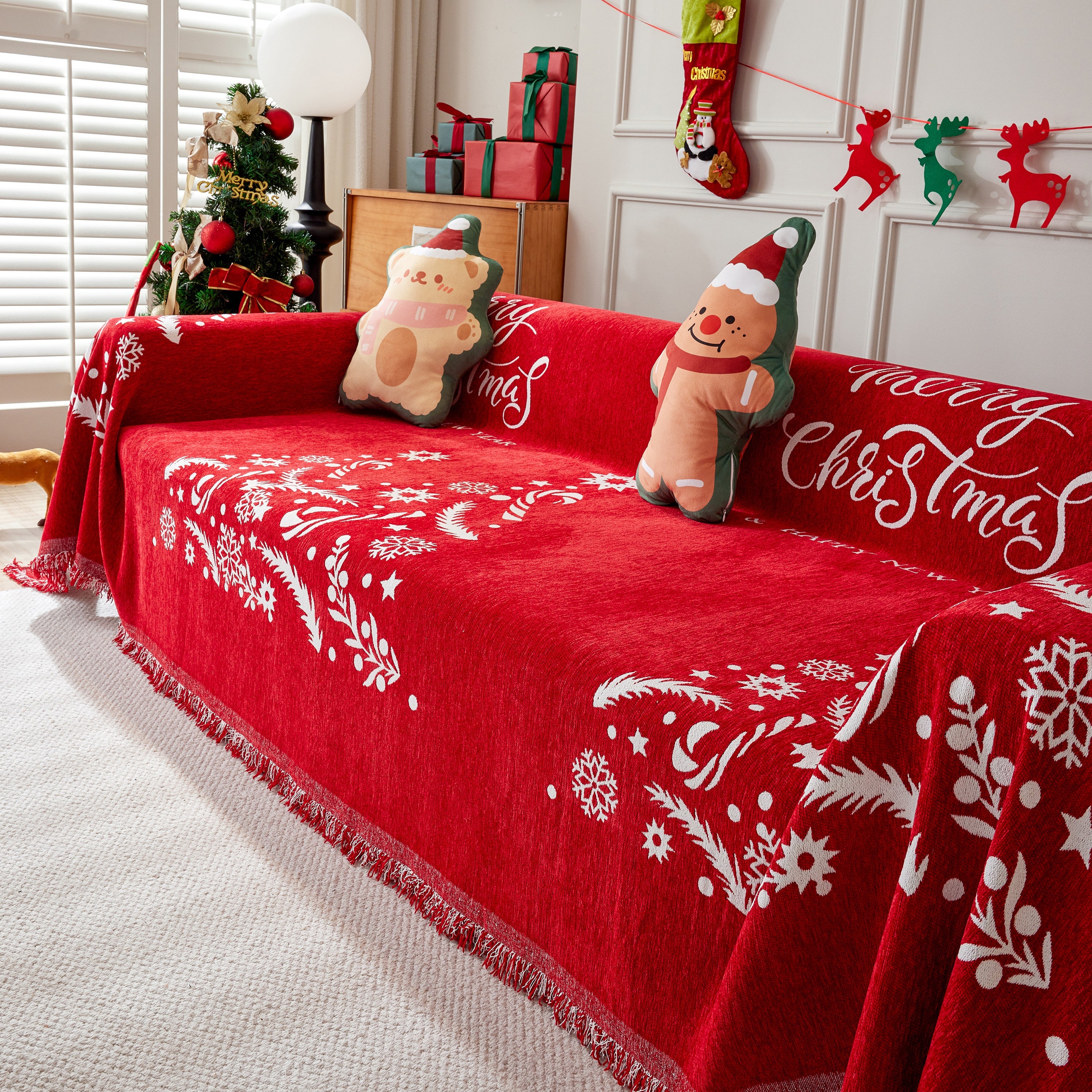 Cozy Chenille Couch Cover Blanket, Non Slip Sofa Cover, Furniture Covers For Pets