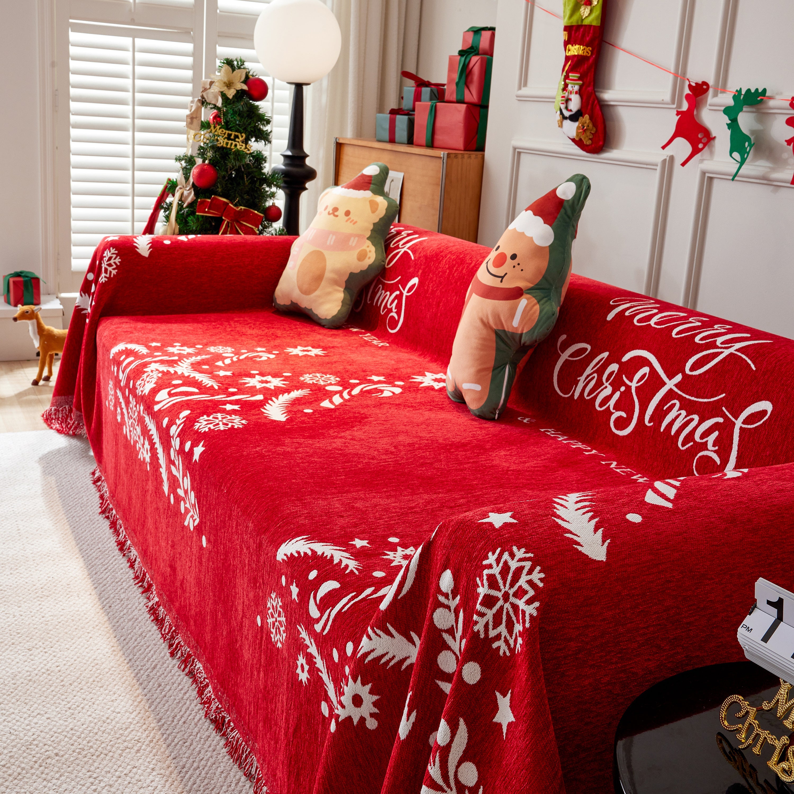 Cozy Chenille Couch Cover Blanket, Non Slip Sofa Cover, Furniture Covers For Pets