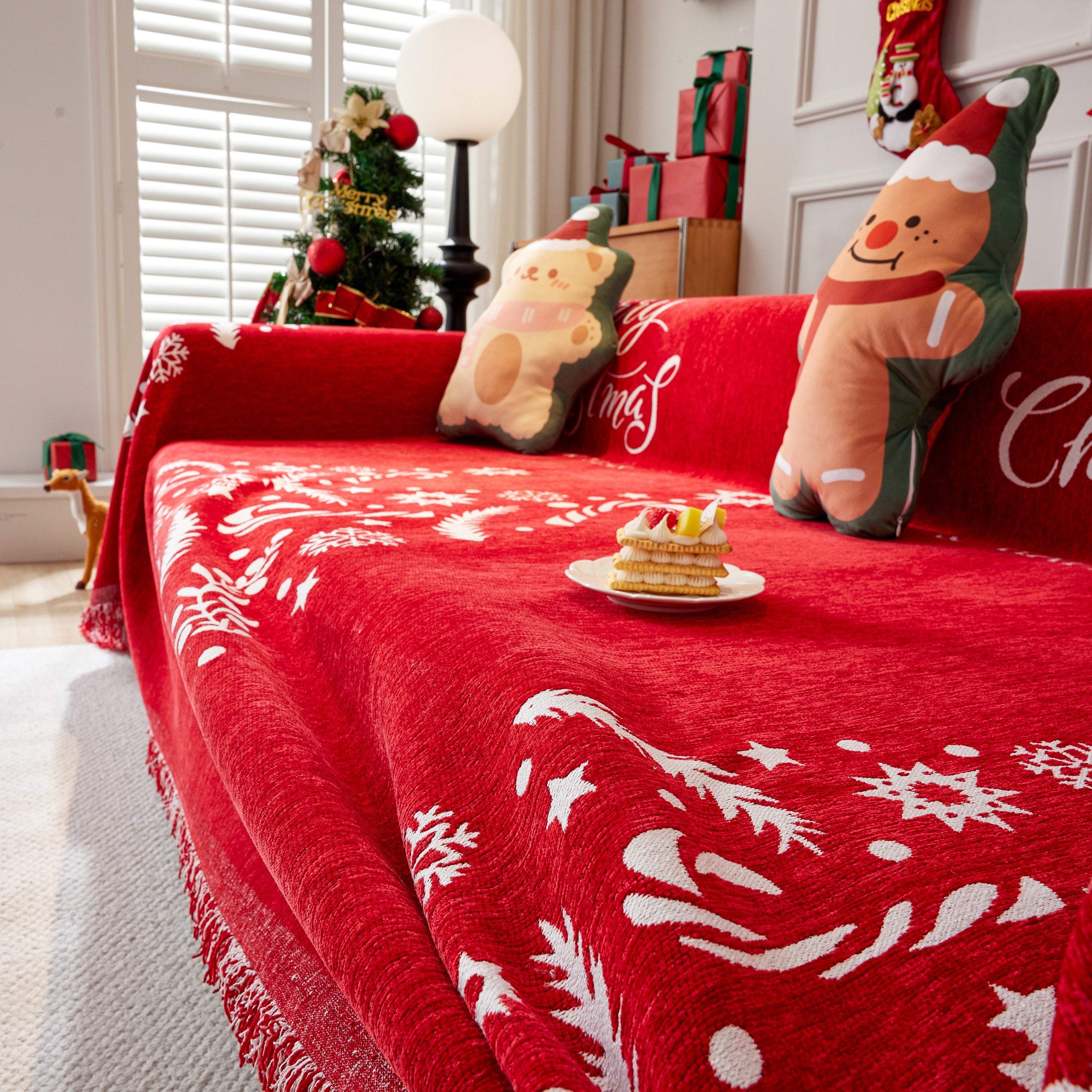 Cozy Chenille Couch Cover Blanket, Non Slip Sofa Cover, Furniture Covers For Pets