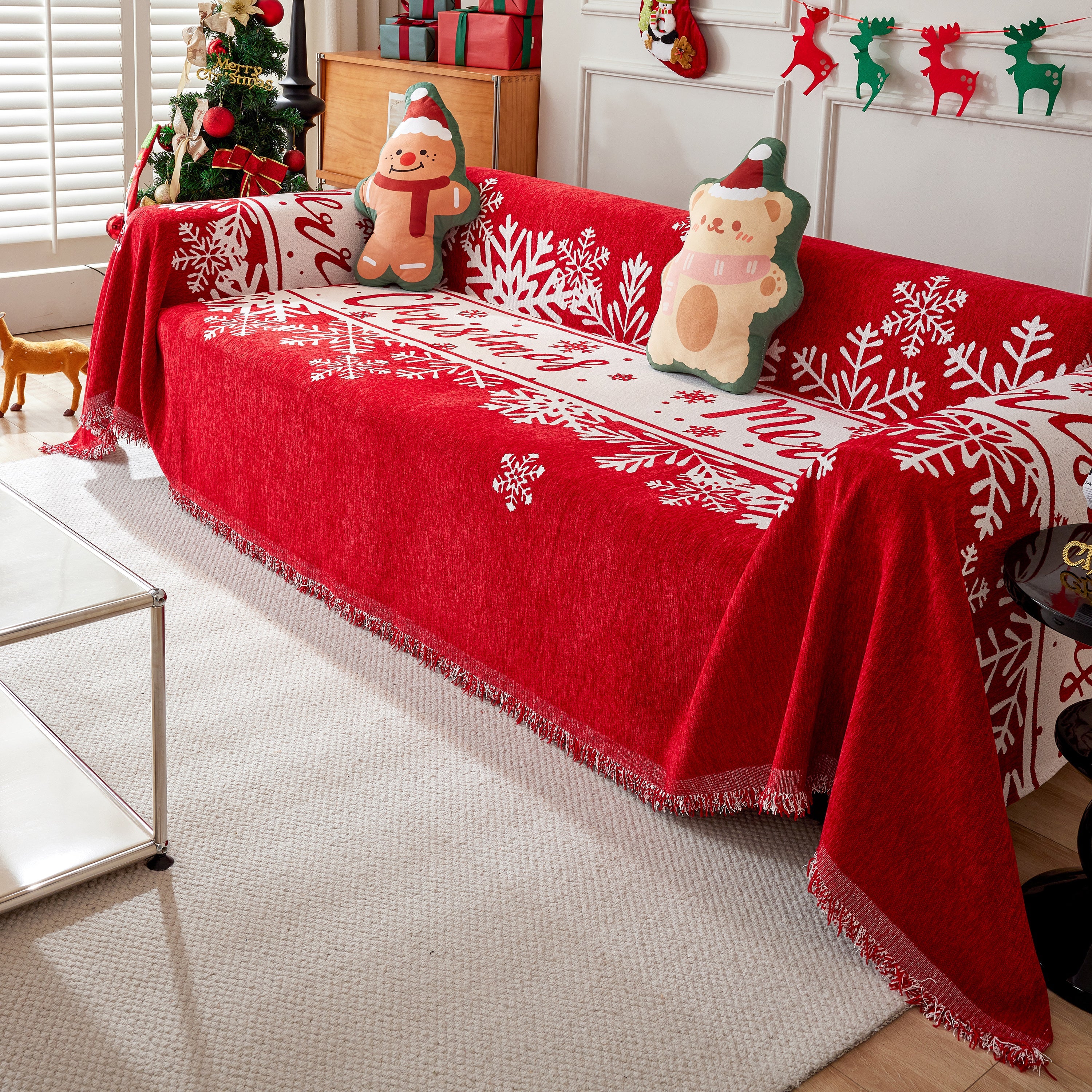 Cozy Chenille Couch Cover Blanket, Non Slip Sofa Cover, Furniture Covers For Pets