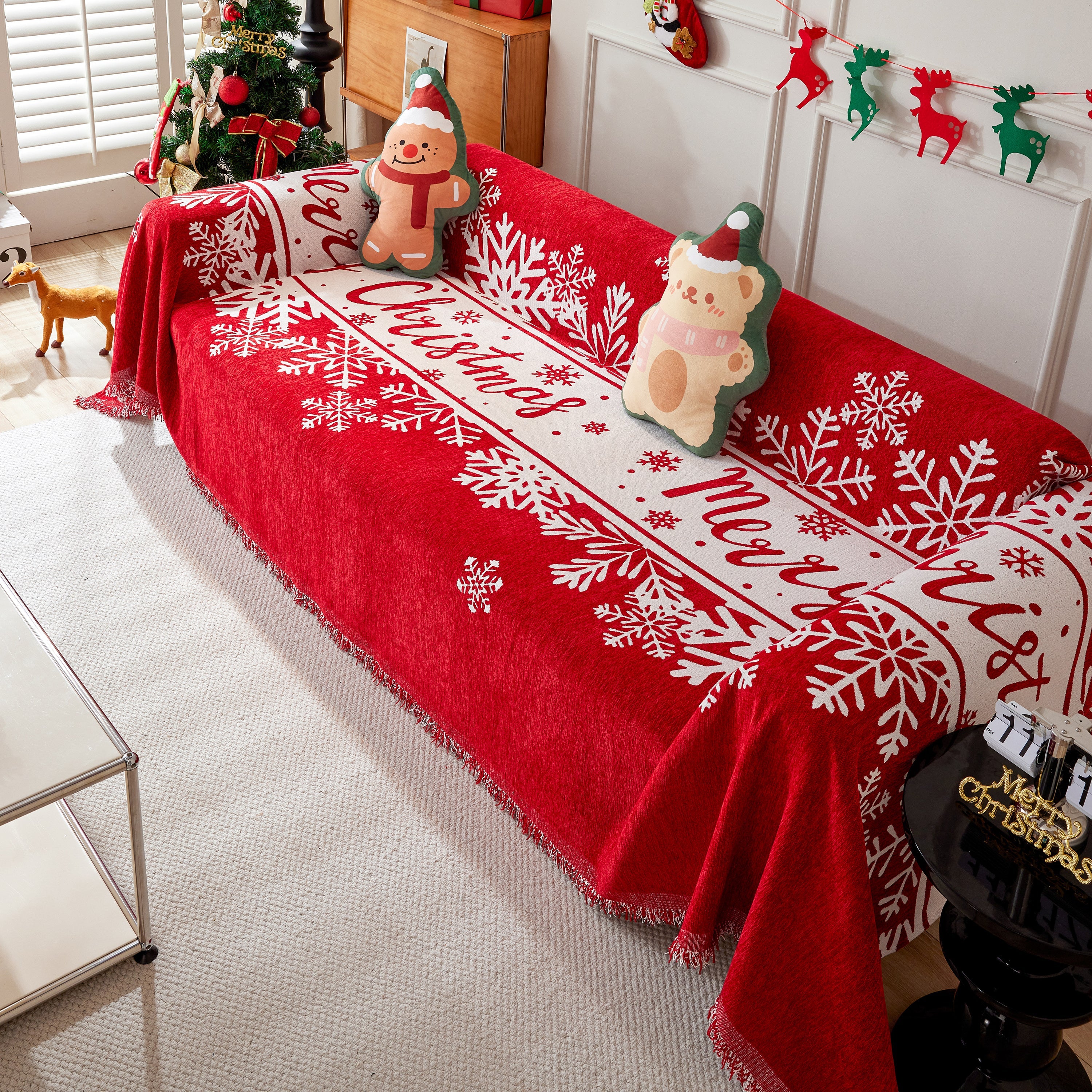 Cozy Chenille Couch Cover Blanket, Non Slip Sofa Cover, Furniture Covers For Pets