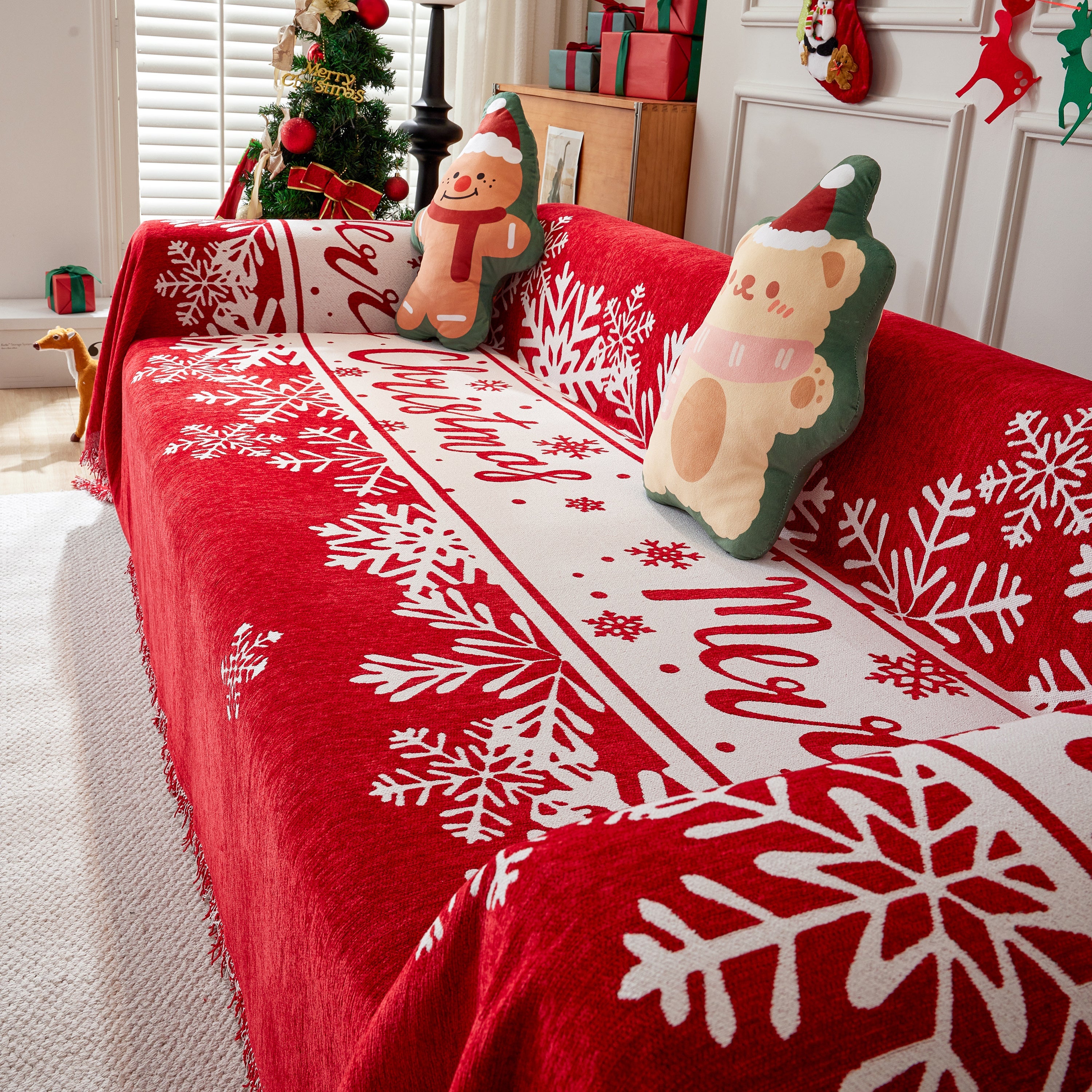 Cozy Chenille Couch Cover Blanket, Non Slip Sofa Cover, Furniture Covers For Pets