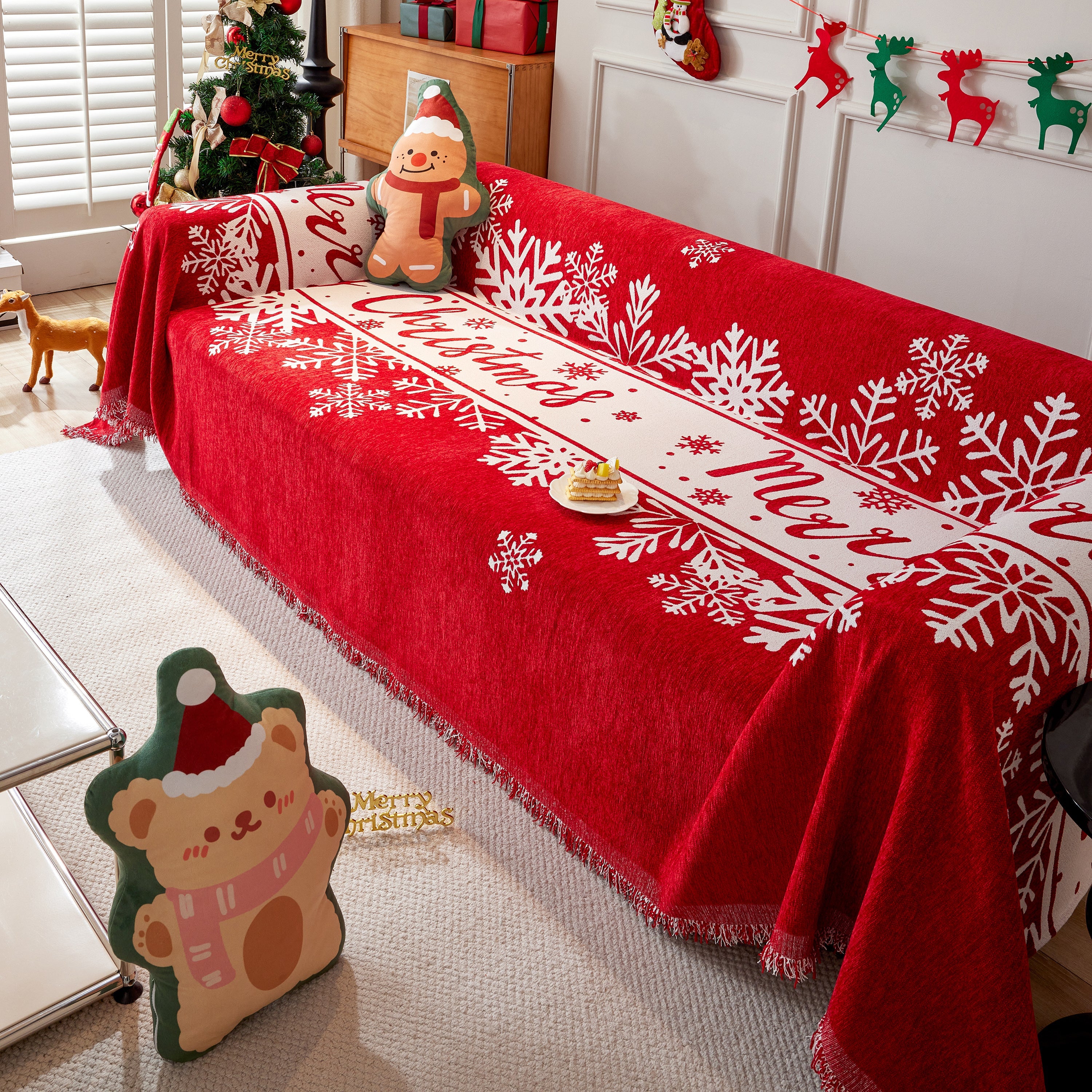 Cozy Chenille Couch Cover Blanket, Non Slip Sofa Cover, Furniture Covers For Pets