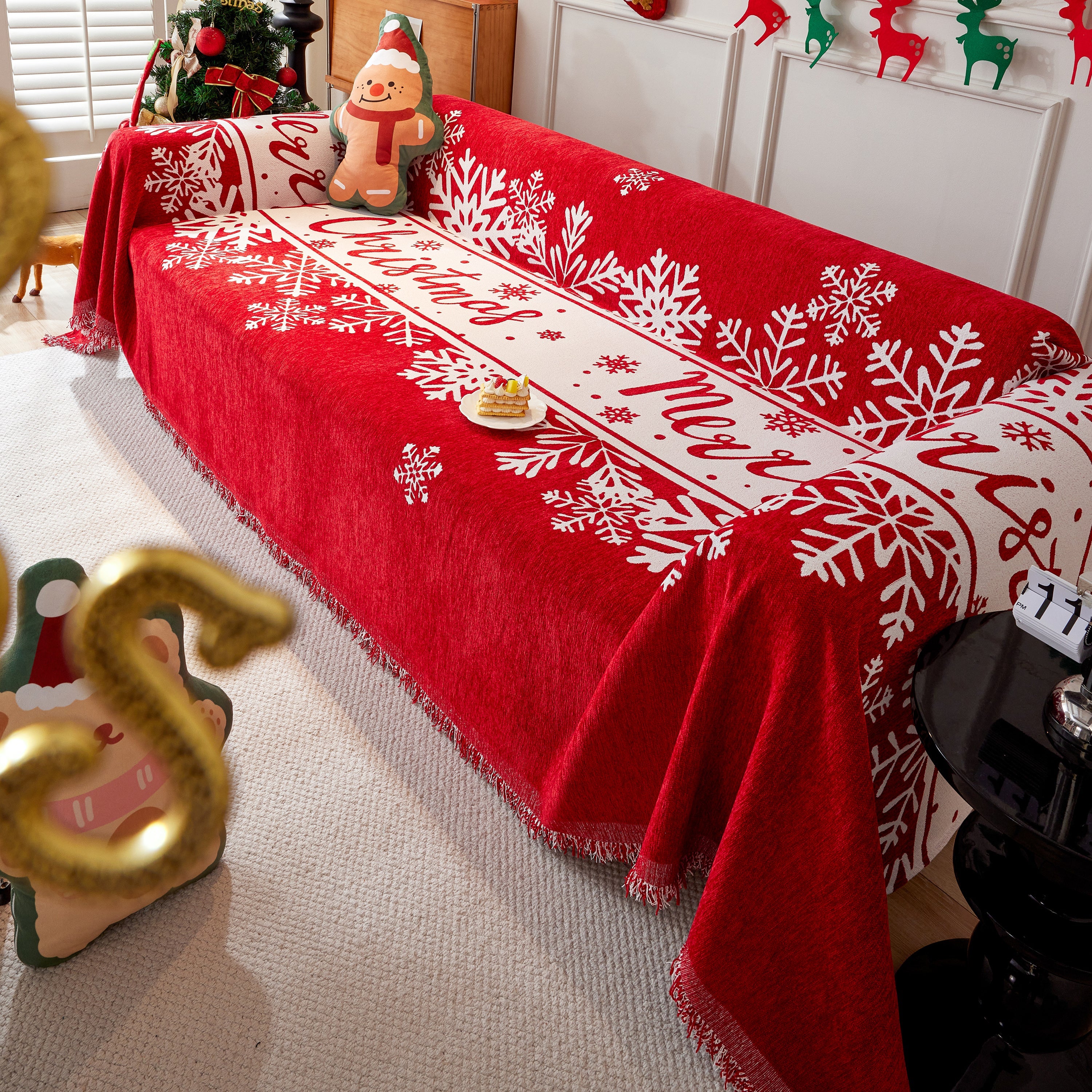 Cozy Chenille Couch Cover Blanket, Non Slip Sofa Cover, Furniture Covers For Pets