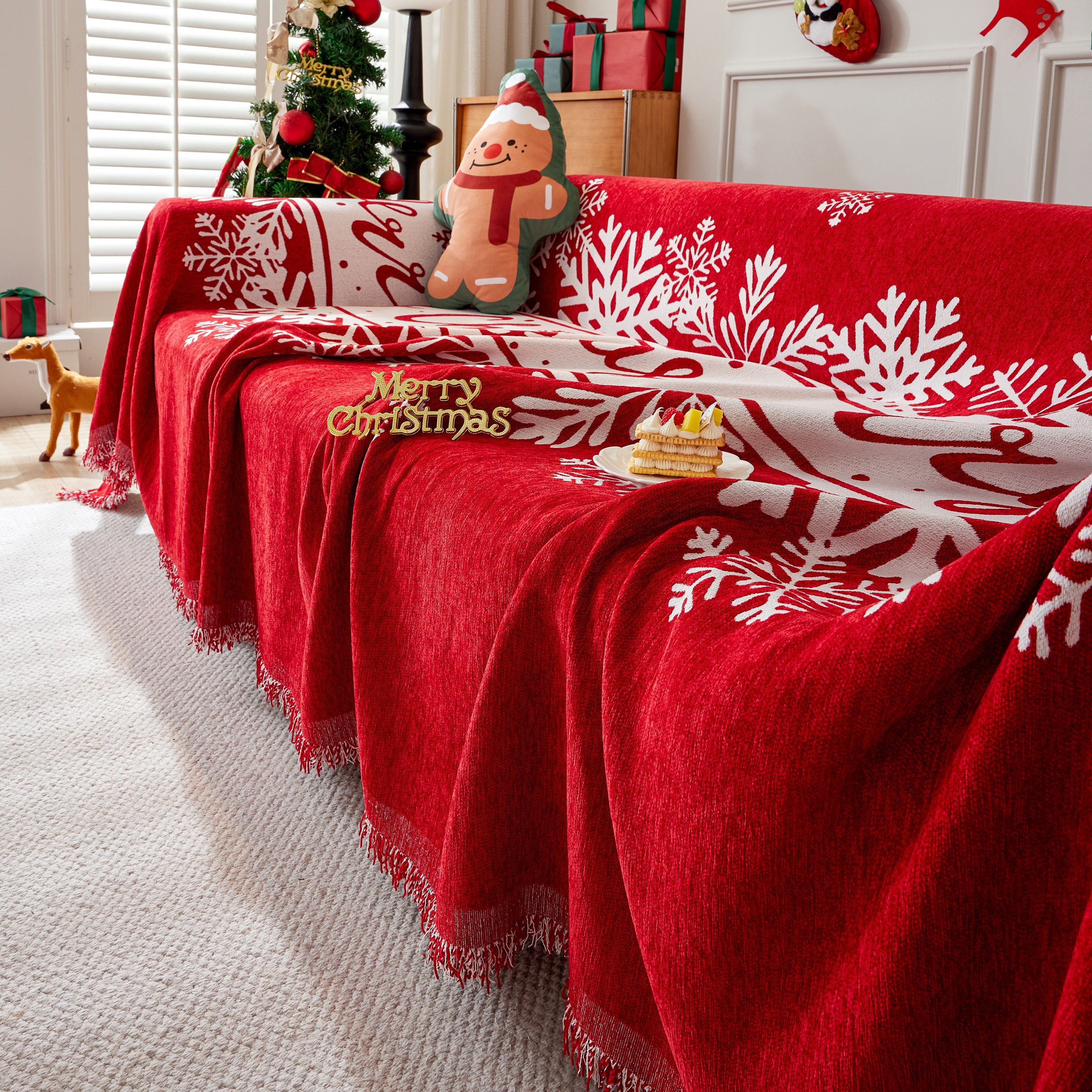 Cozy Chenille Couch Cover Blanket, Non Slip Sofa Cover, Furniture Covers For Pets