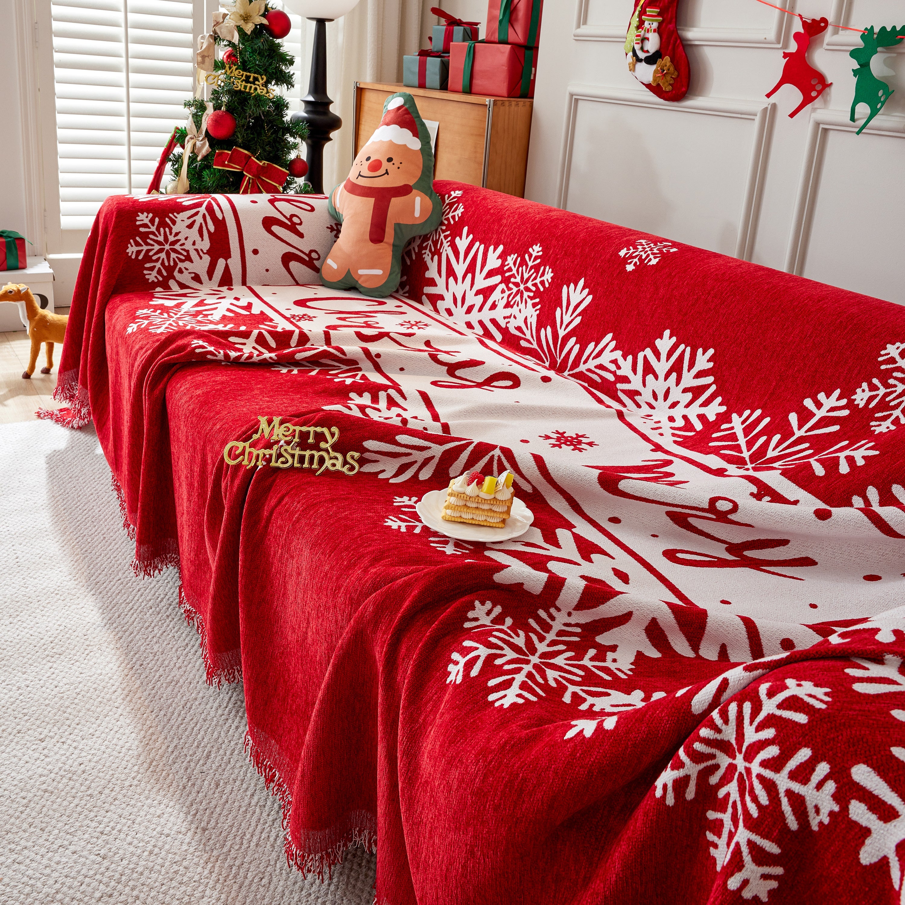 Cozy Chenille Couch Cover Blanket, Non Slip Sofa Cover, Furniture Covers For Pets