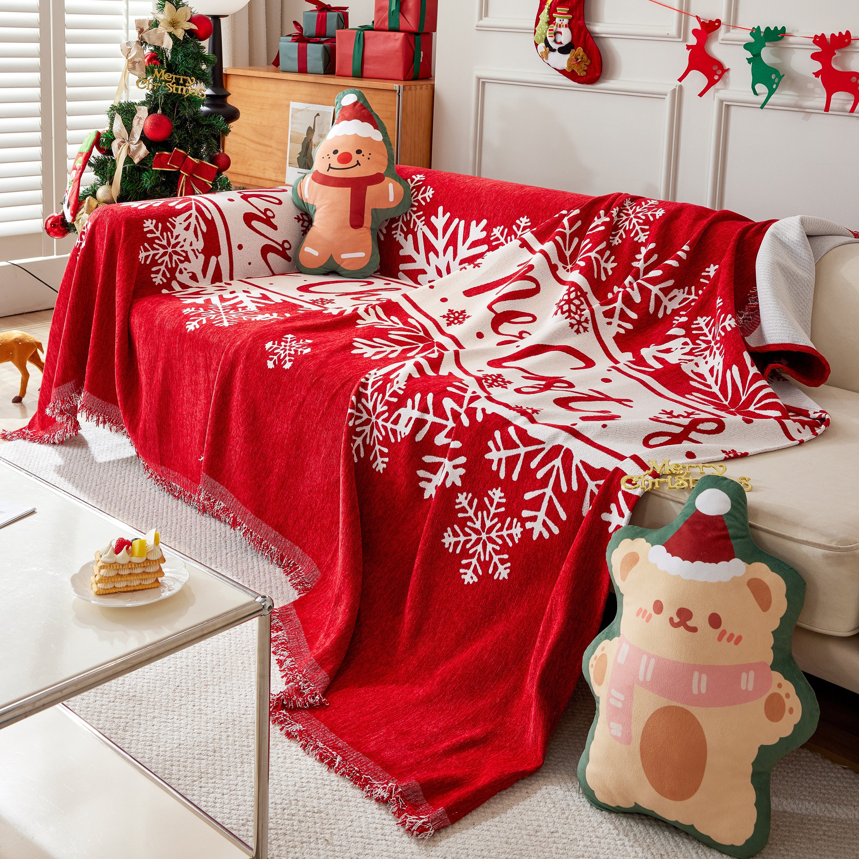 Cozy Chenille Couch Cover Blanket, Non Slip Sofa Cover, Furniture Covers For Pets