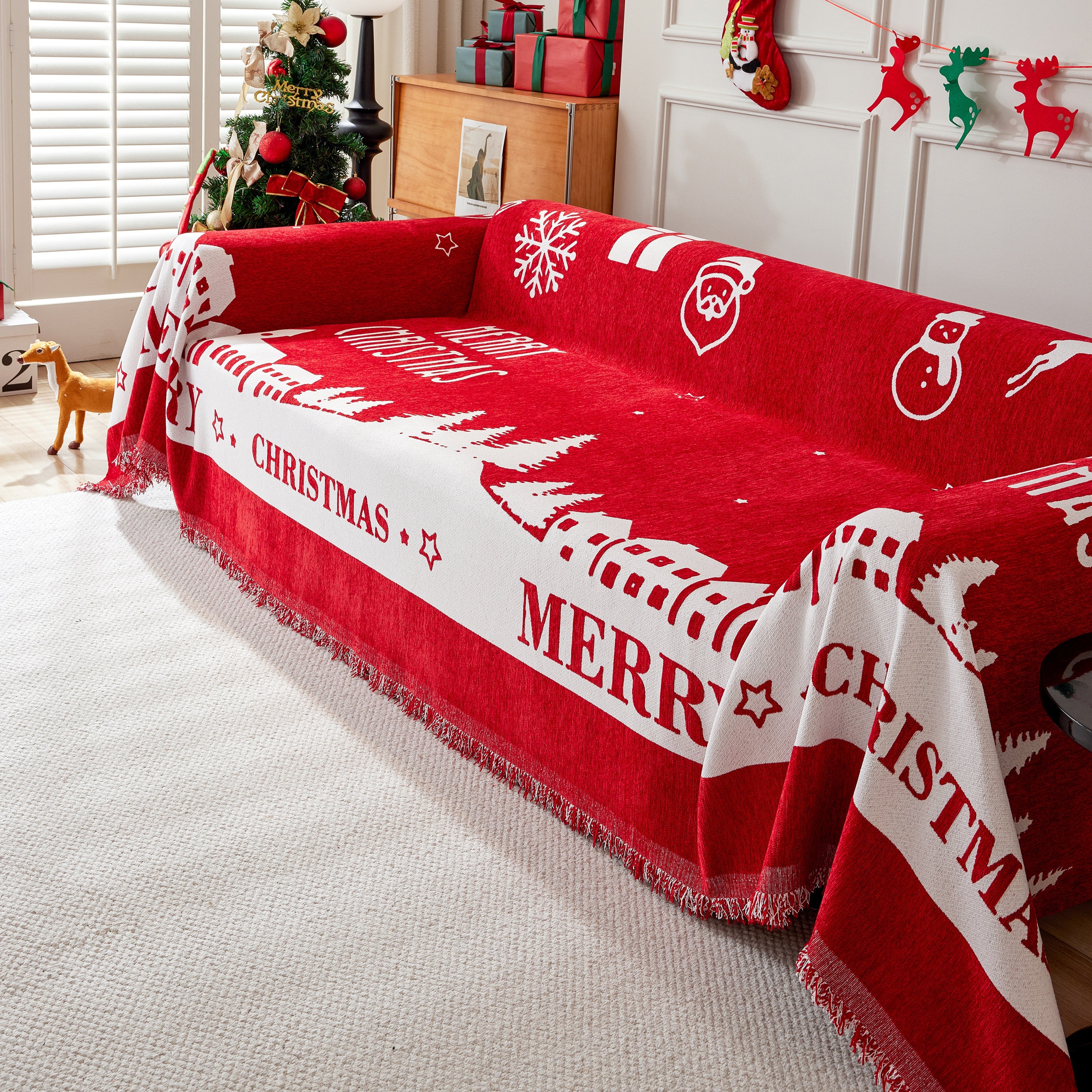 Cozy Chenille Couch Cover Blanket, Non Slip Sofa Cover, Furniture Covers For Pets