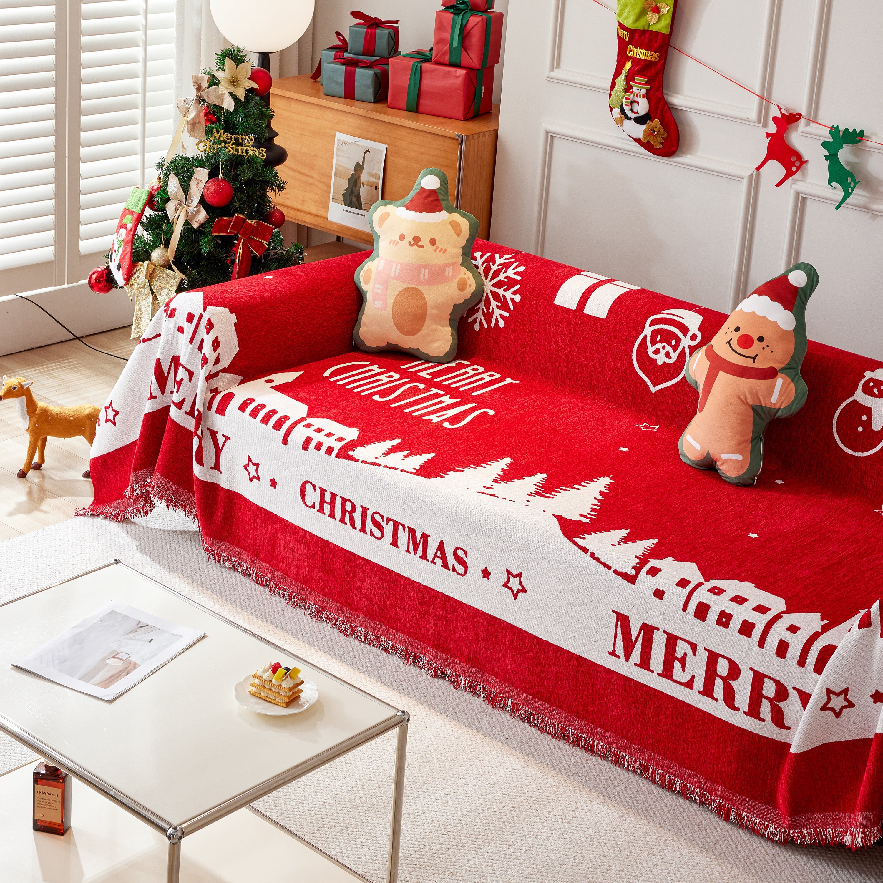 Cozy Chenille Couch Cover Blanket, Non Slip Sofa Cover, Furniture Covers For Pets