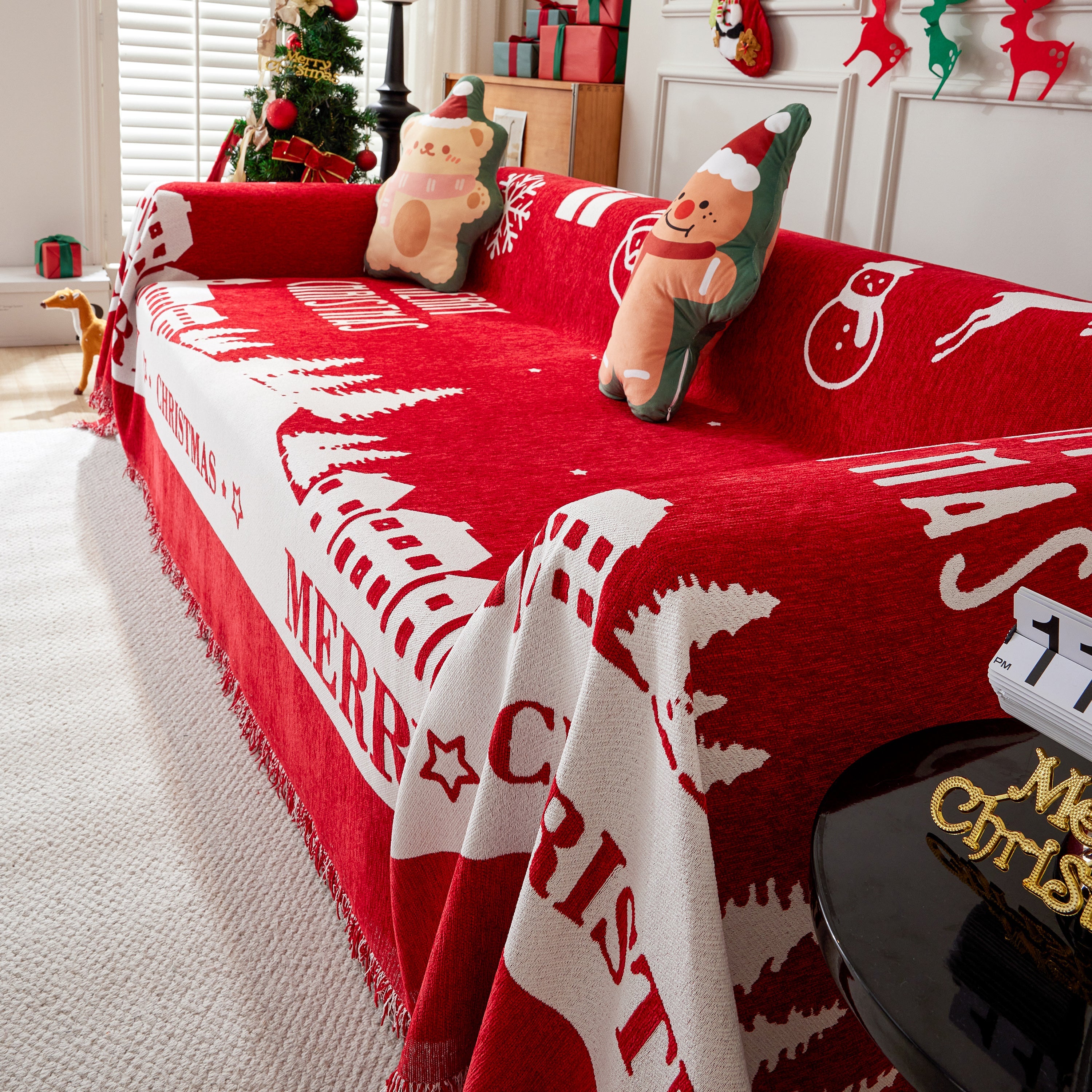 Cozy Chenille Couch Cover Blanket, Non Slip Sofa Cover, Furniture Covers For Pets
