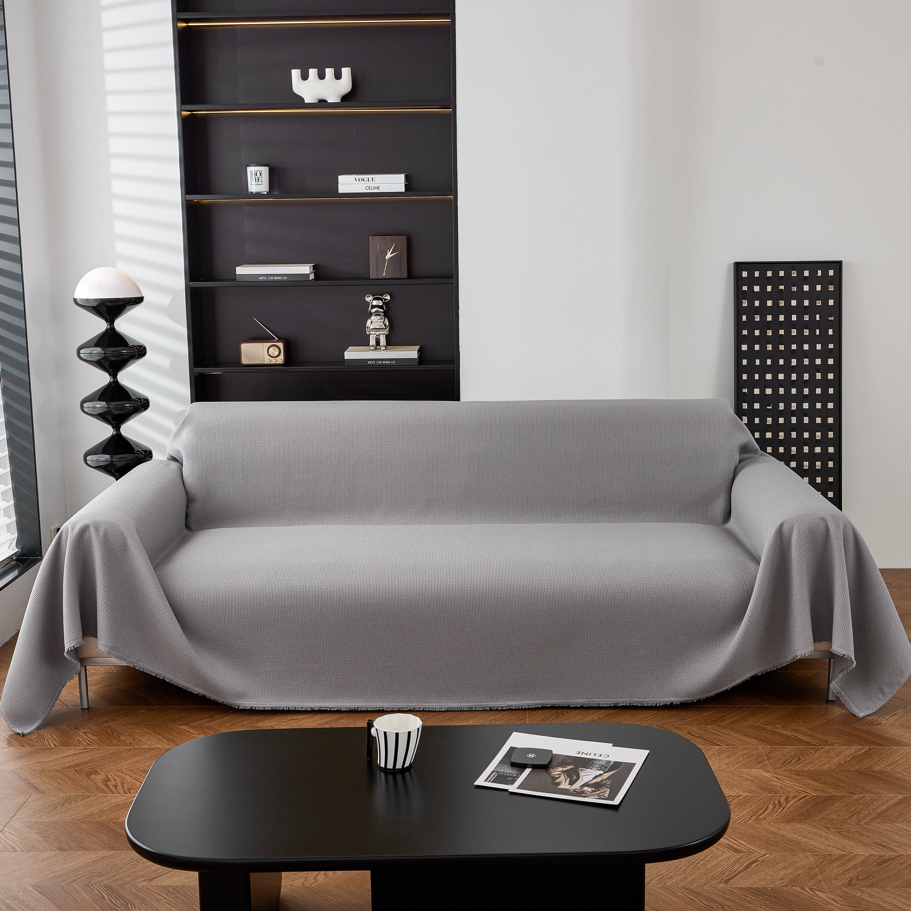 Waterproof Waffle Lattice Sofa Throw, Sofa Towel Cover For Couches, Simple Sofa Cover Blanket