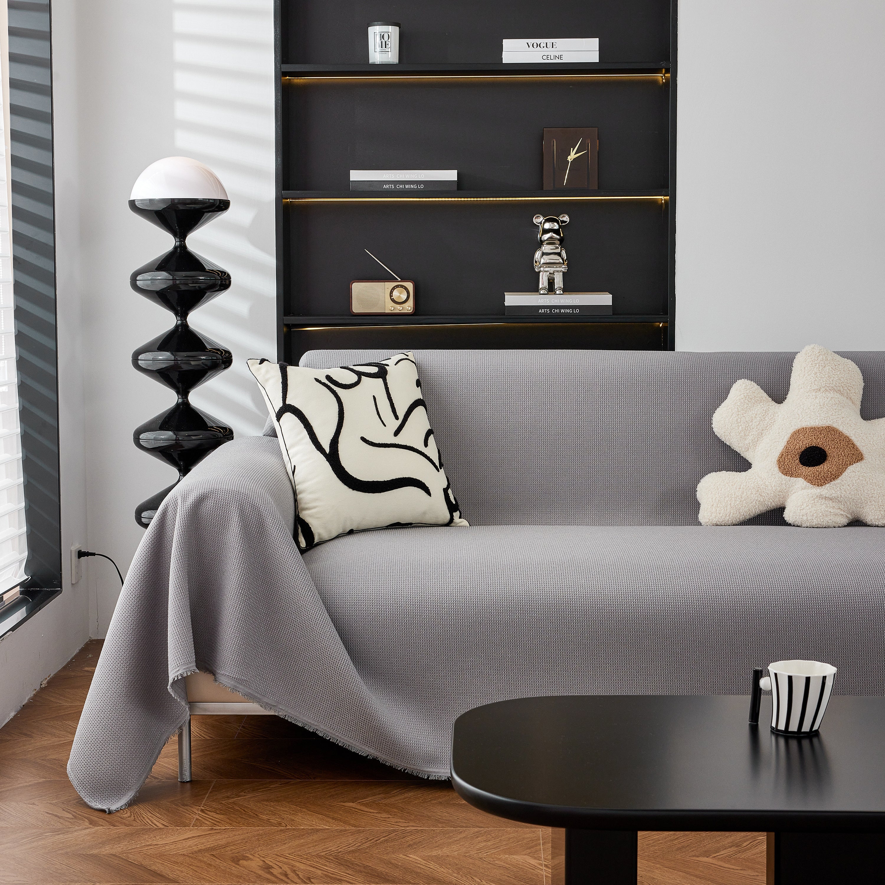 Waterproof Waffle Lattice Sofa Throw, Sofa Towel Cover For Couches, Simple Sofa Cover Blanket