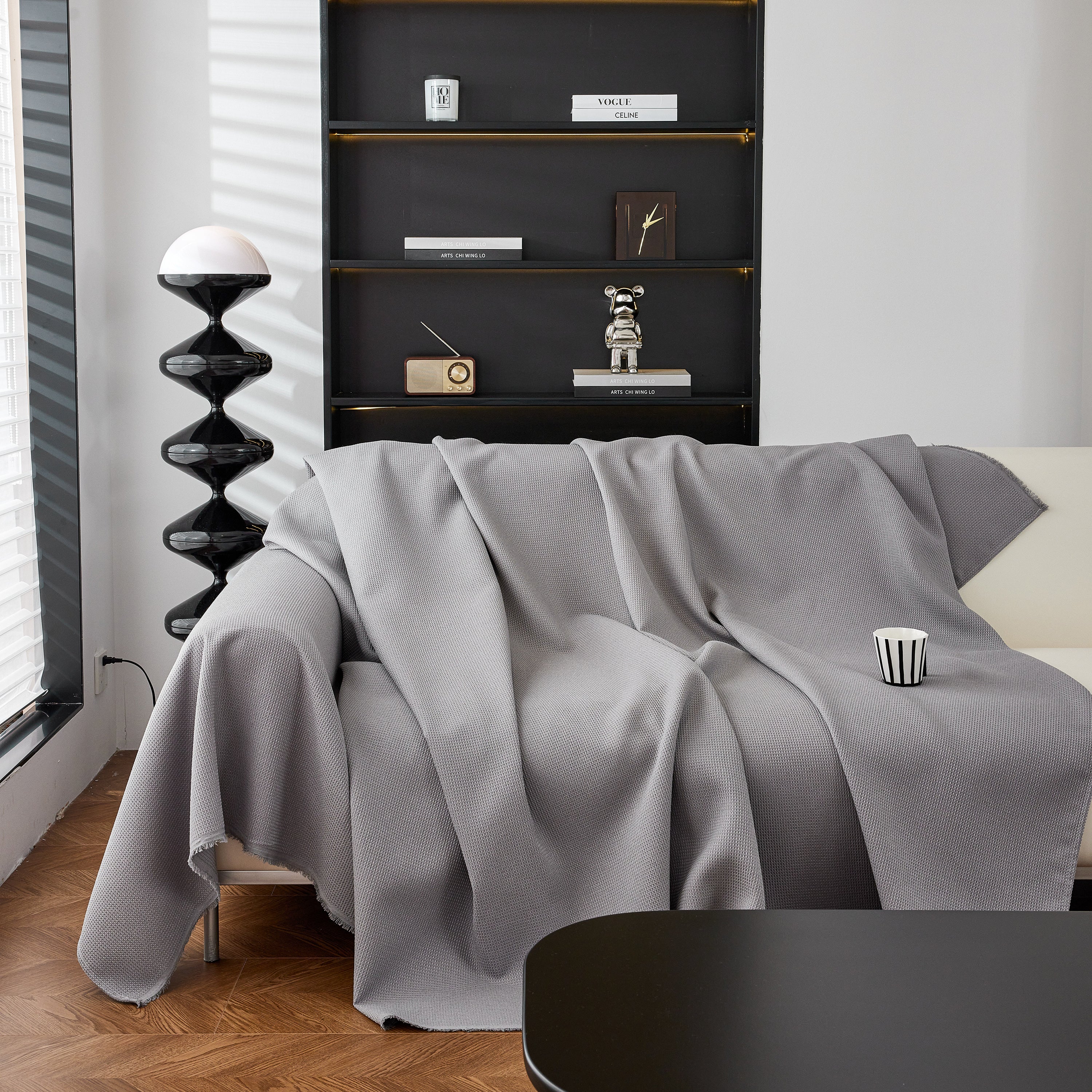 Waterproof Waffle Lattice Sofa Throw, Sofa Towel Cover For Couches, Simple Sofa Cover Blanket