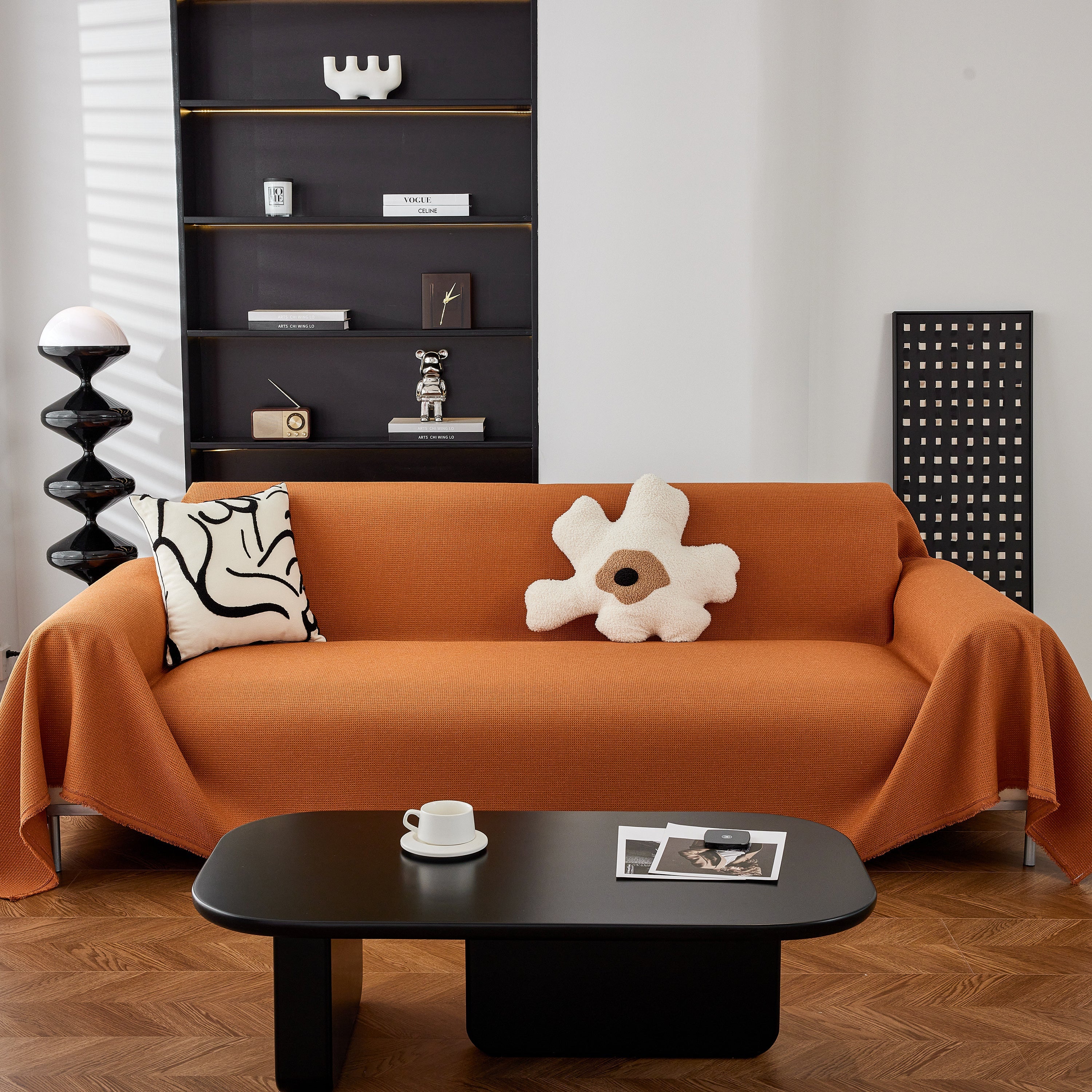Waterproof Waffle Lattice Sofa Throw, Sofa Towel Cover For Couches, Simple Sofa Cover Blanket