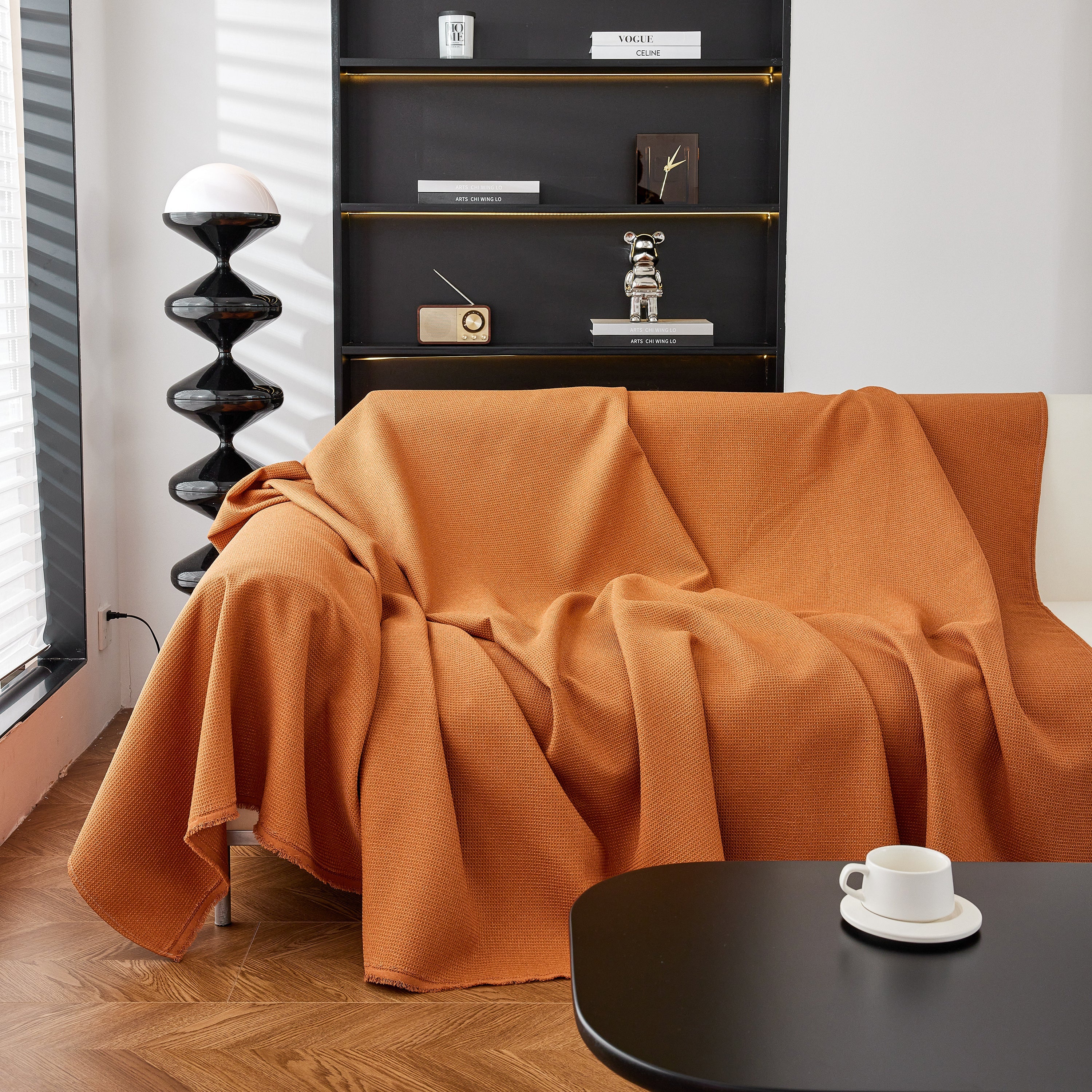 Waterproof Waffle Lattice Sofa Throw, Sofa Towel Cover For Couches, Simple Sofa Cover Blanket