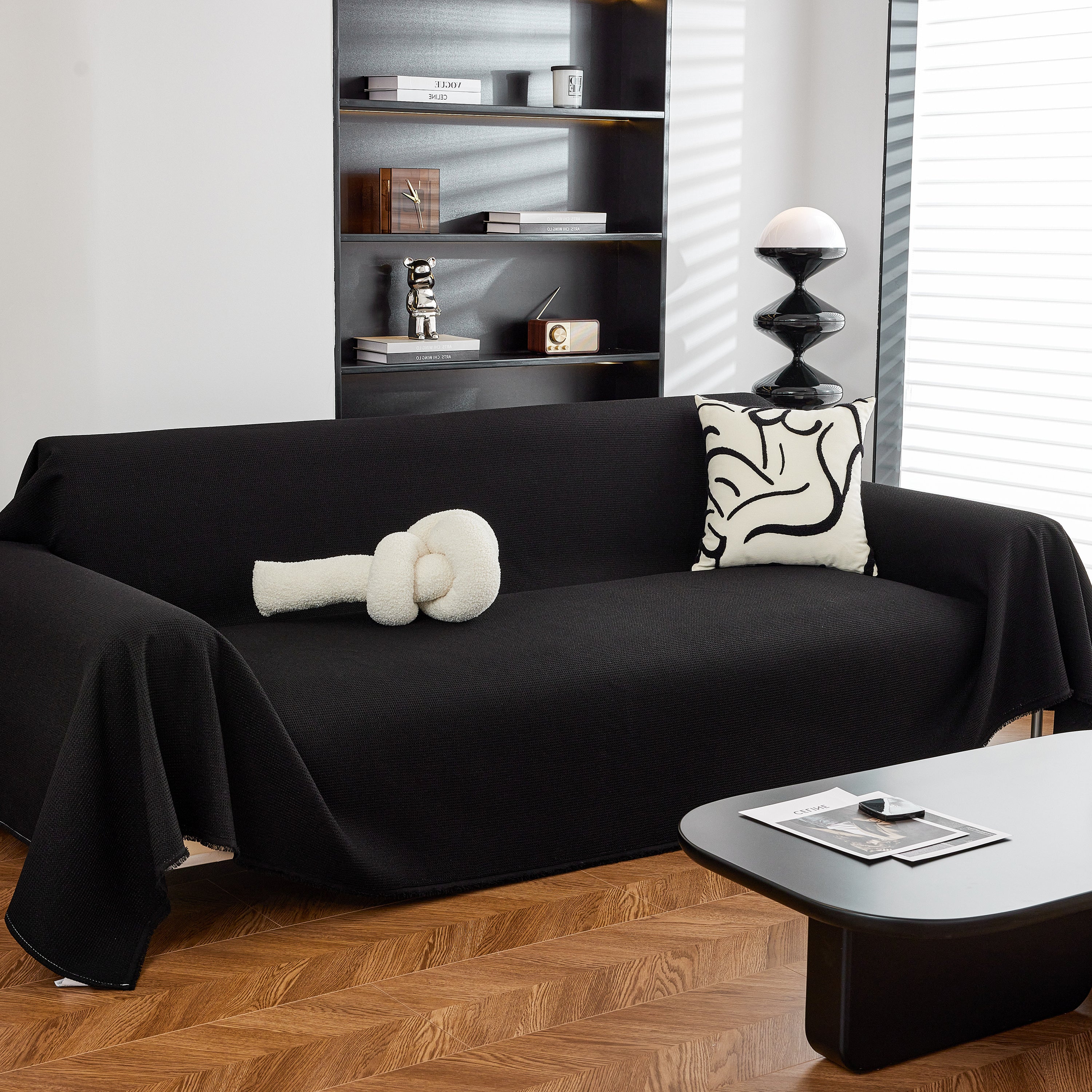Waterproof Waffle Lattice Sofa Throw, Sofa Towel Cover For Couches, Simple Sofa Cover Blanket