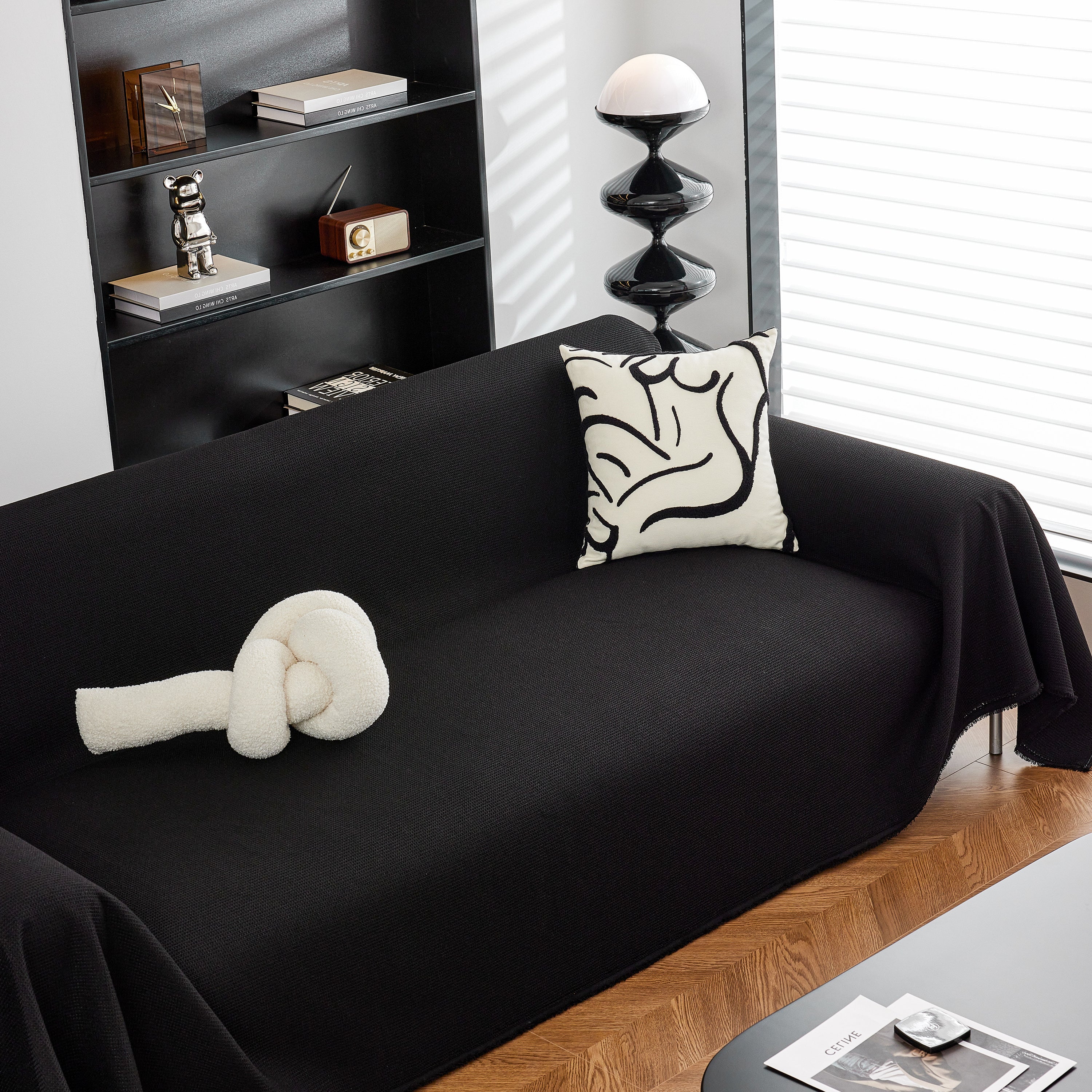 Waterproof Waffle Lattice Sofa Throw, Sofa Towel Cover For Couches, Simple Sofa Cover Blanket