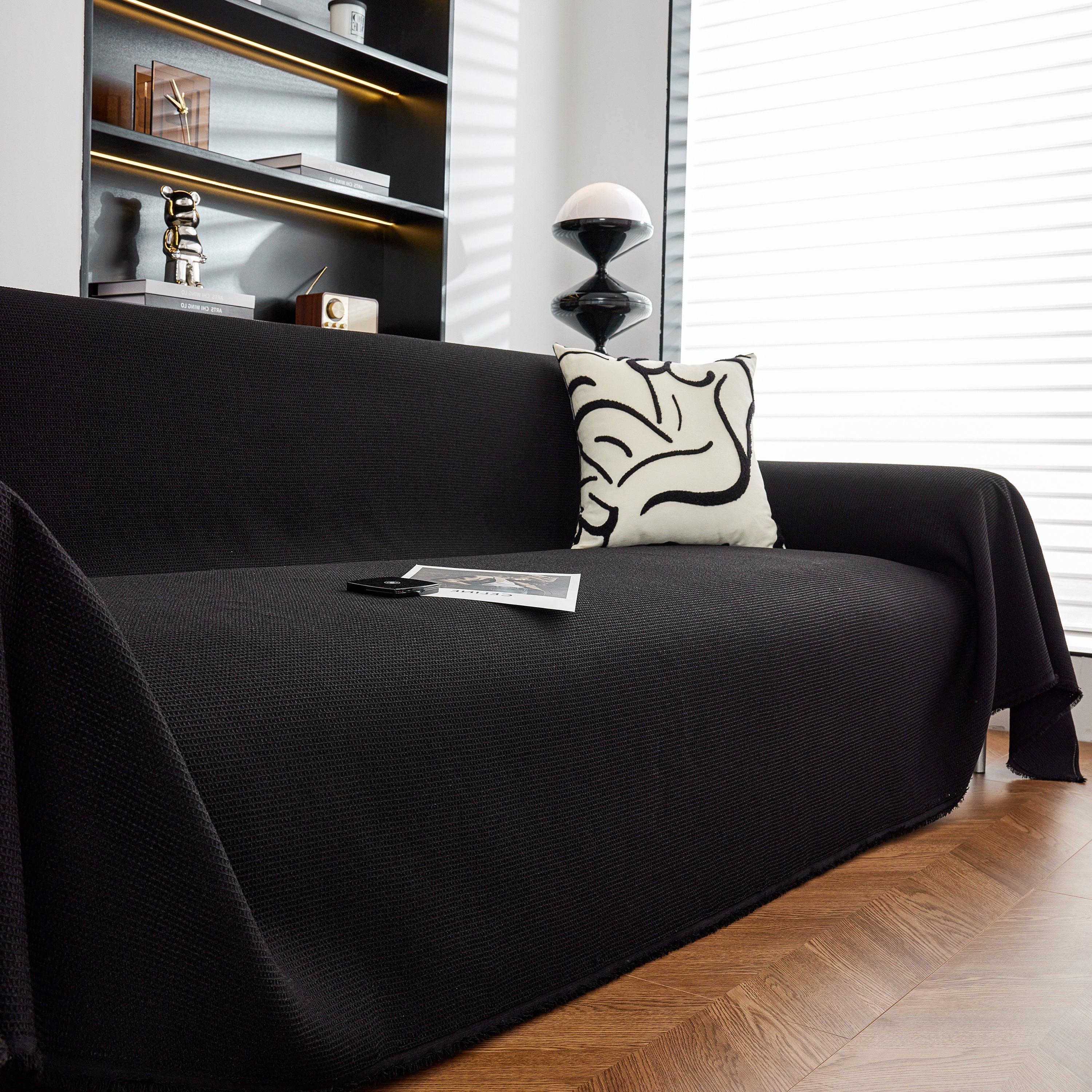 Waterproof Waffle Lattice Sofa Throw, Sofa Towel Cover For Couches, Simple Sofa Cover Blanket